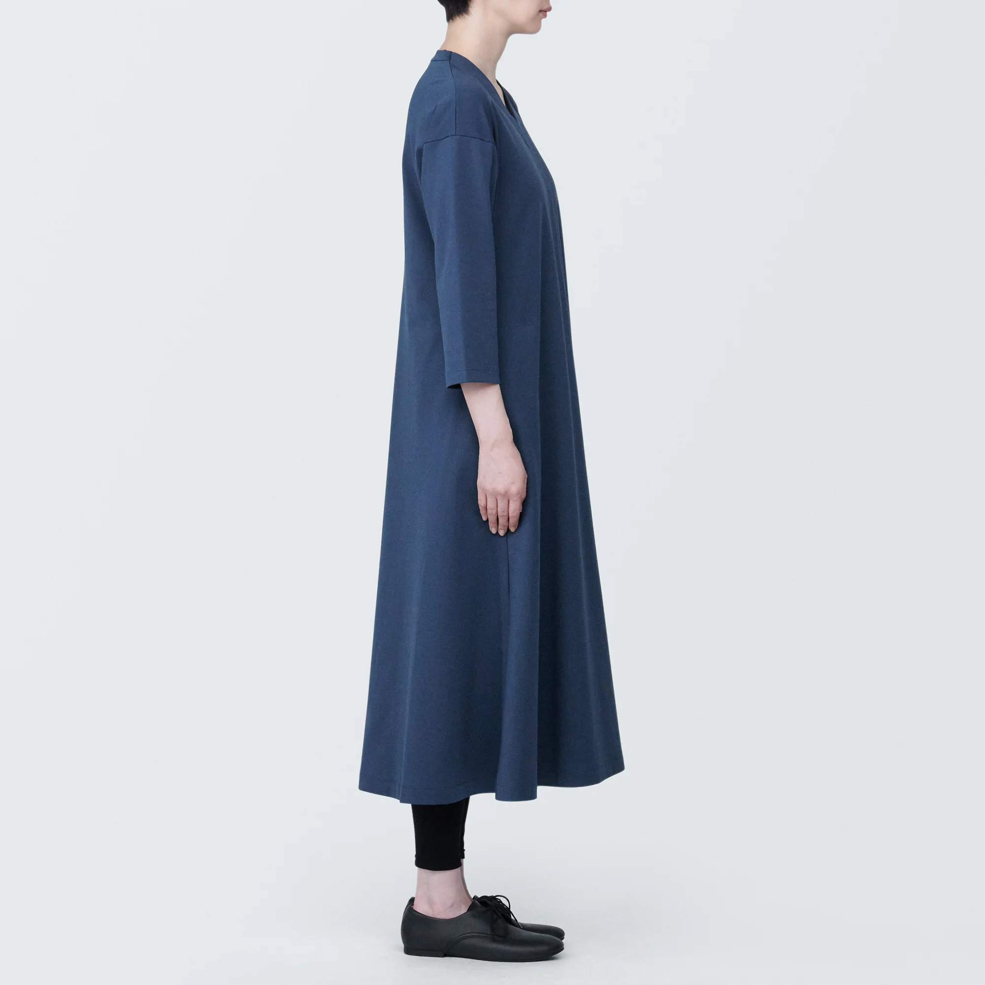 Women's Double Knitted V-Neck Dress - Image 5