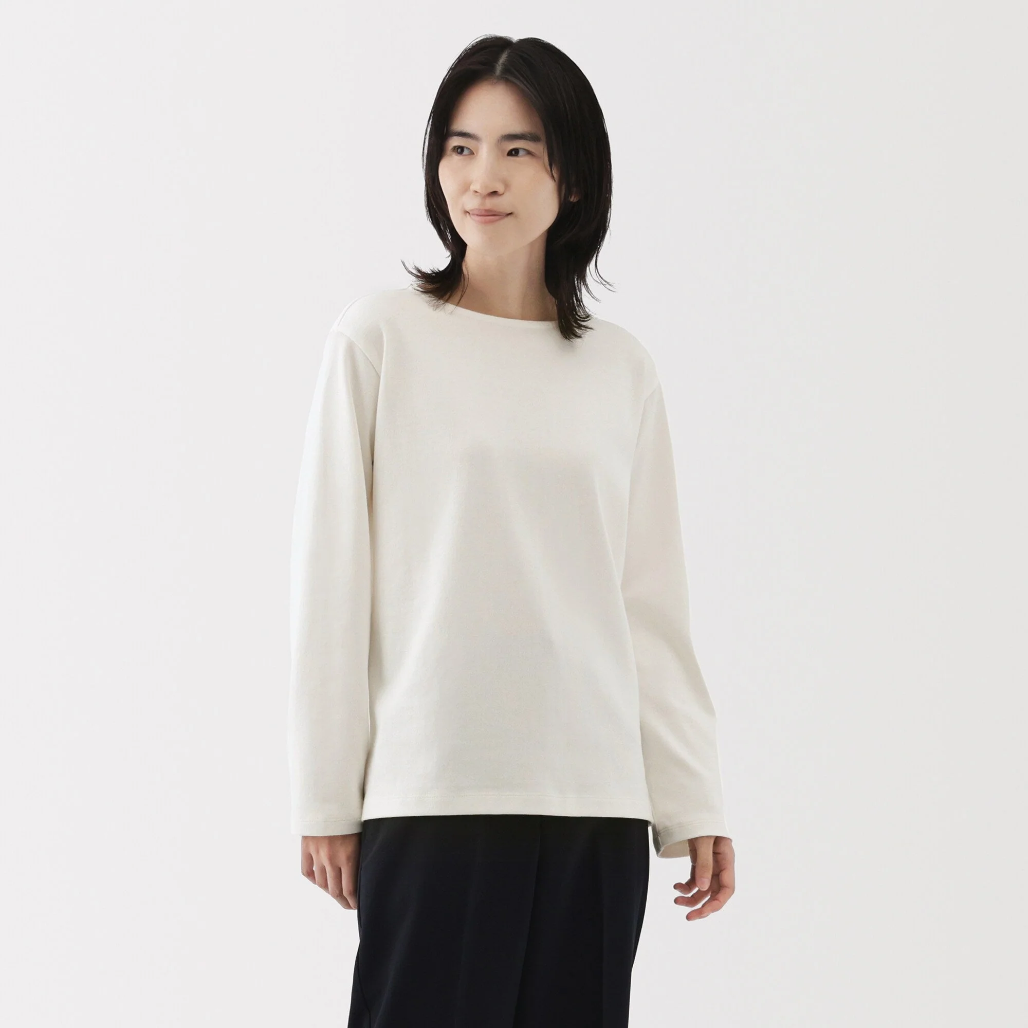 Heavyweight Cotton Boatneck T-Shirt - Image 3