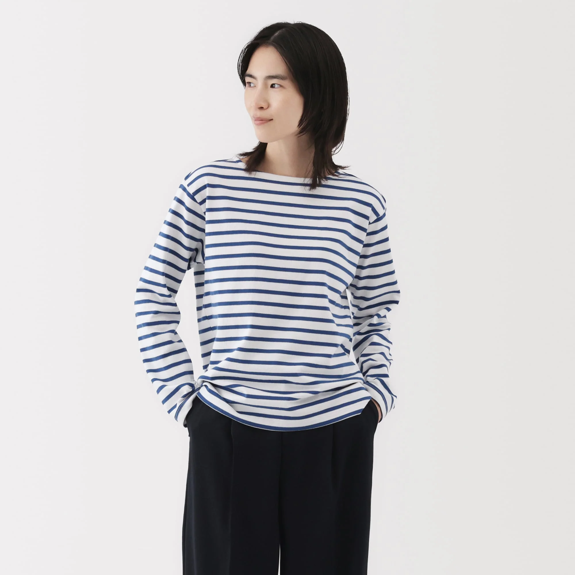 Heavyweight Cotton Boatneck T-Shirt - Image 35