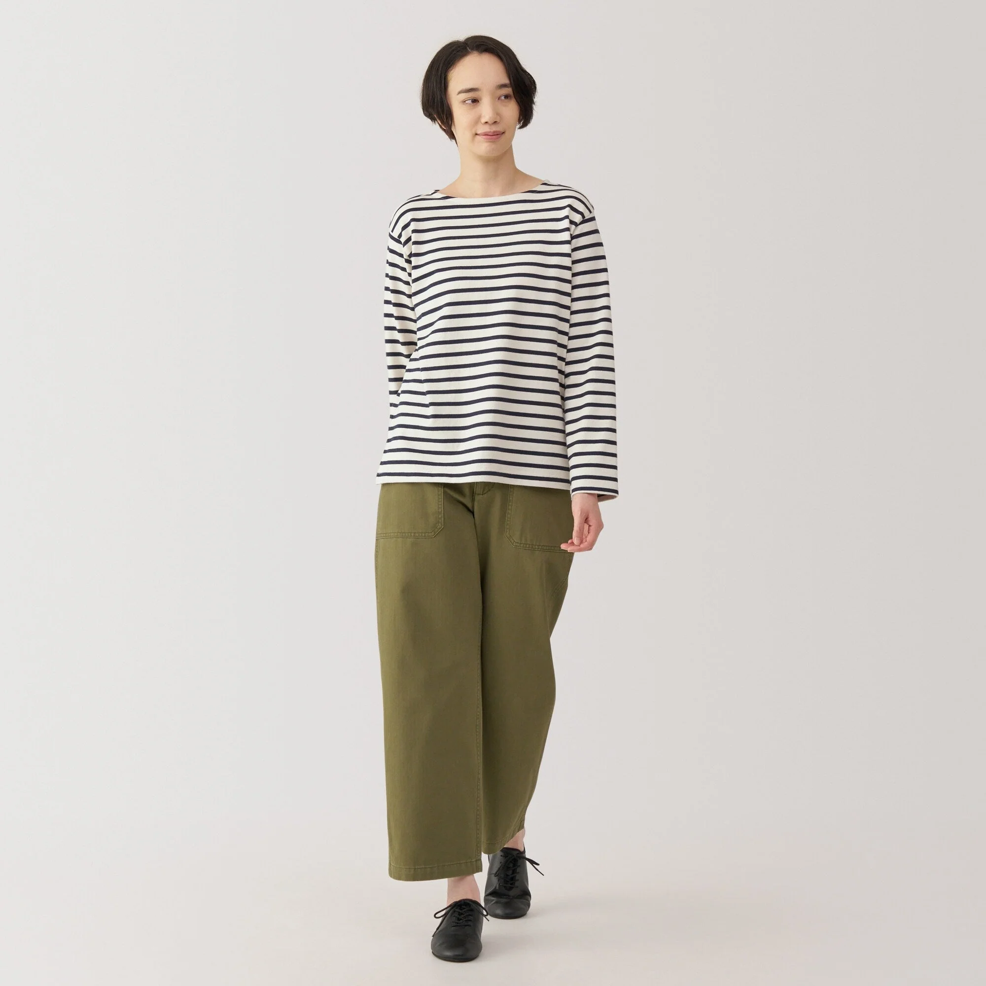 Heavyweight Cotton Boatneck T-Shirt - Image 44