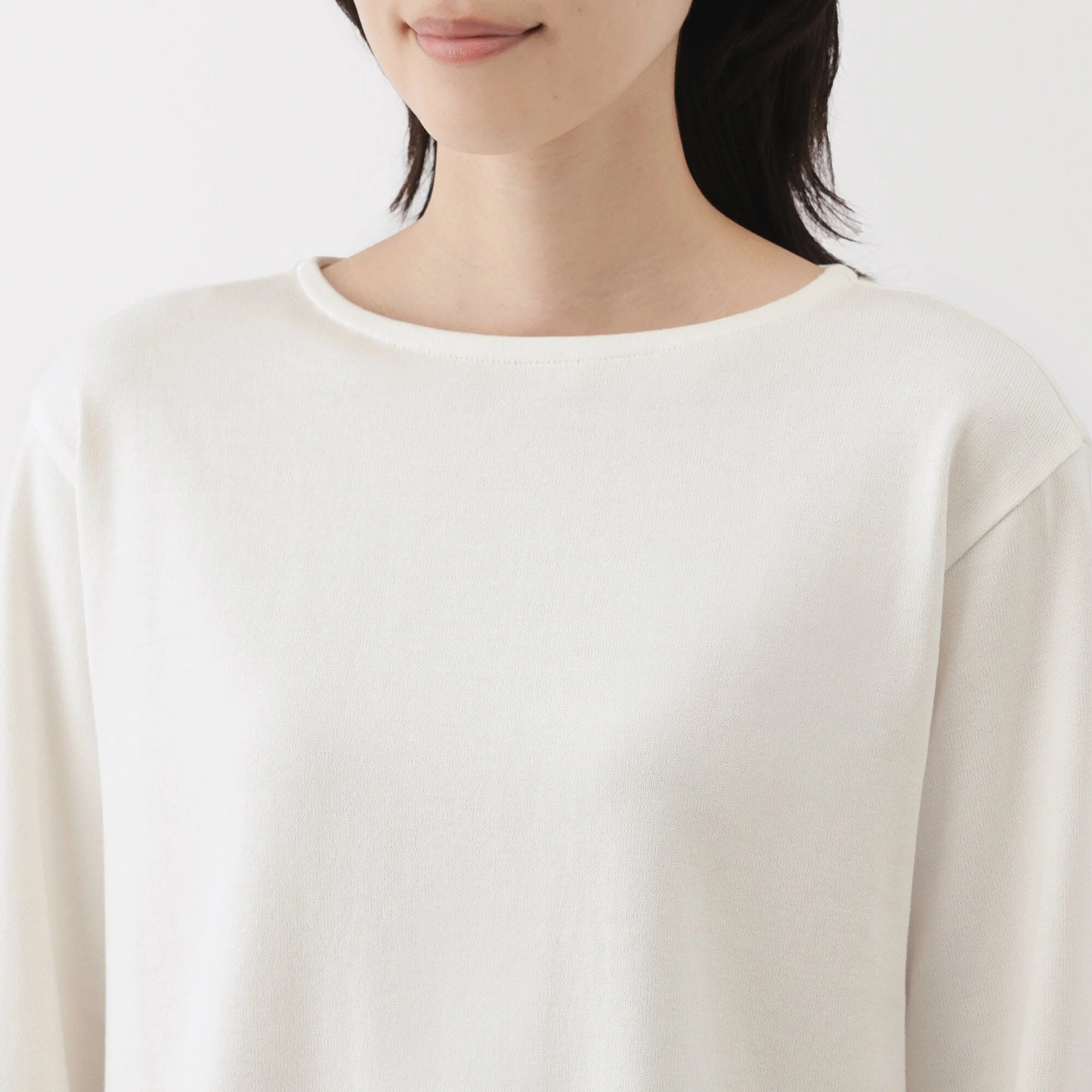 Heavyweight Cotton Boatneck T-Shirt - Image 7