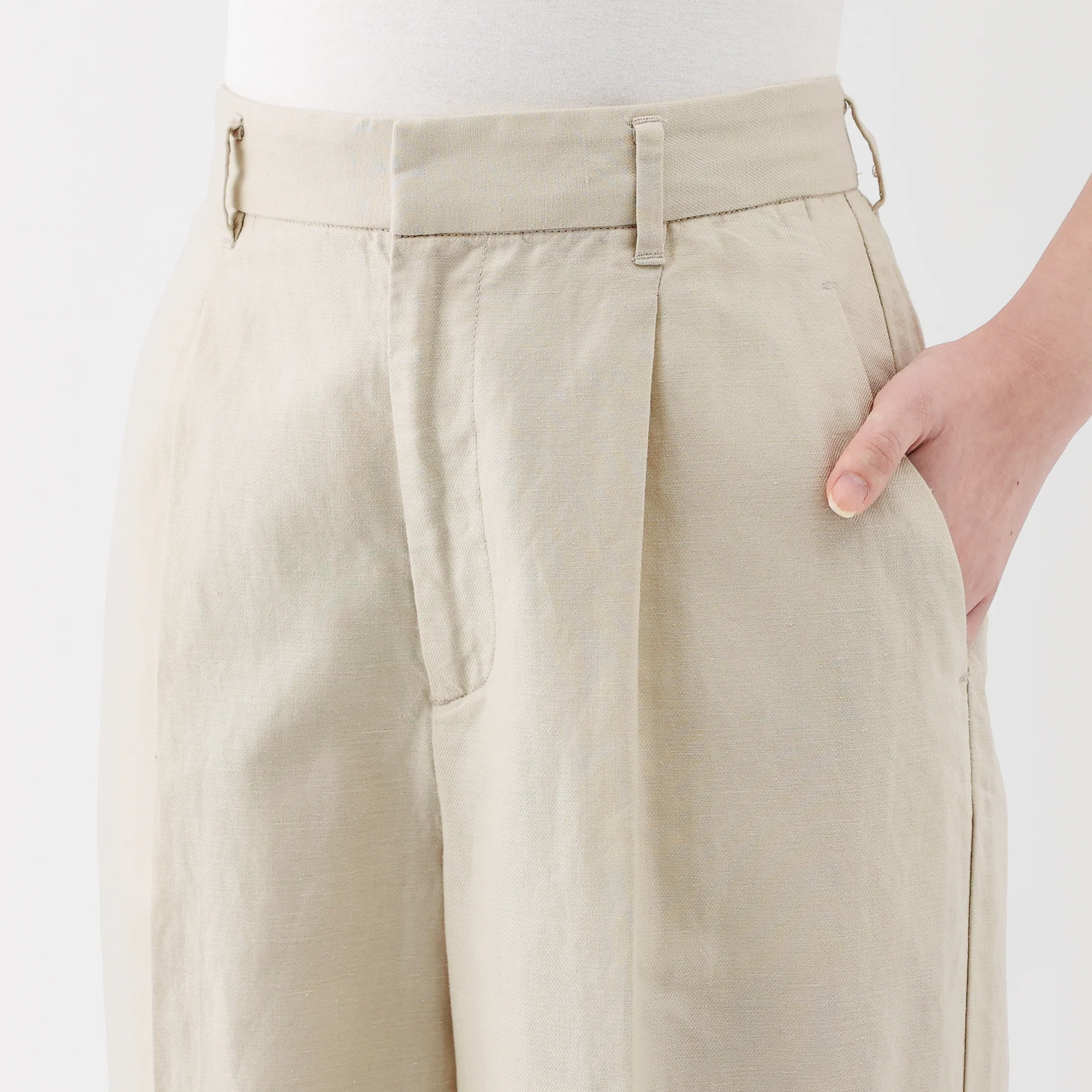 Women's Hemp Blend Twill Darted Wide Pants - Image 16
