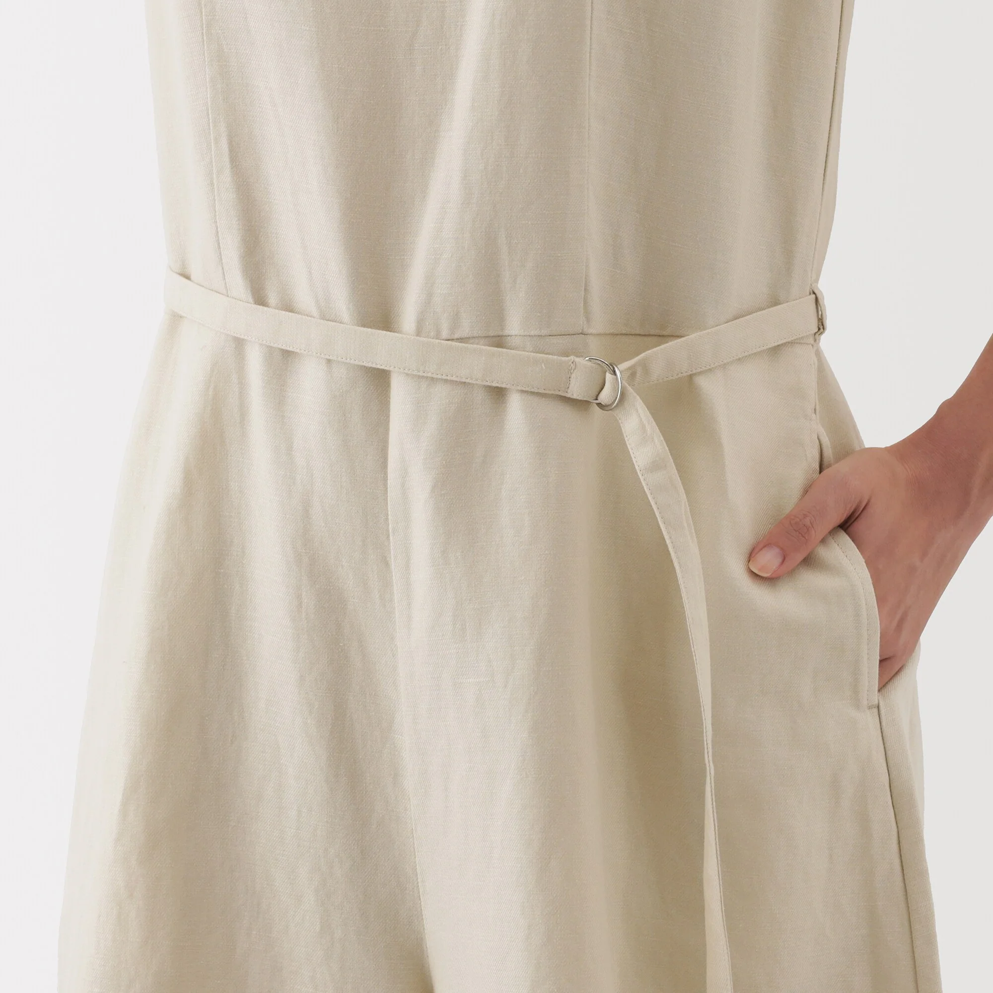 Women's Hemp Blend Twill Jumpsuit - Image 9