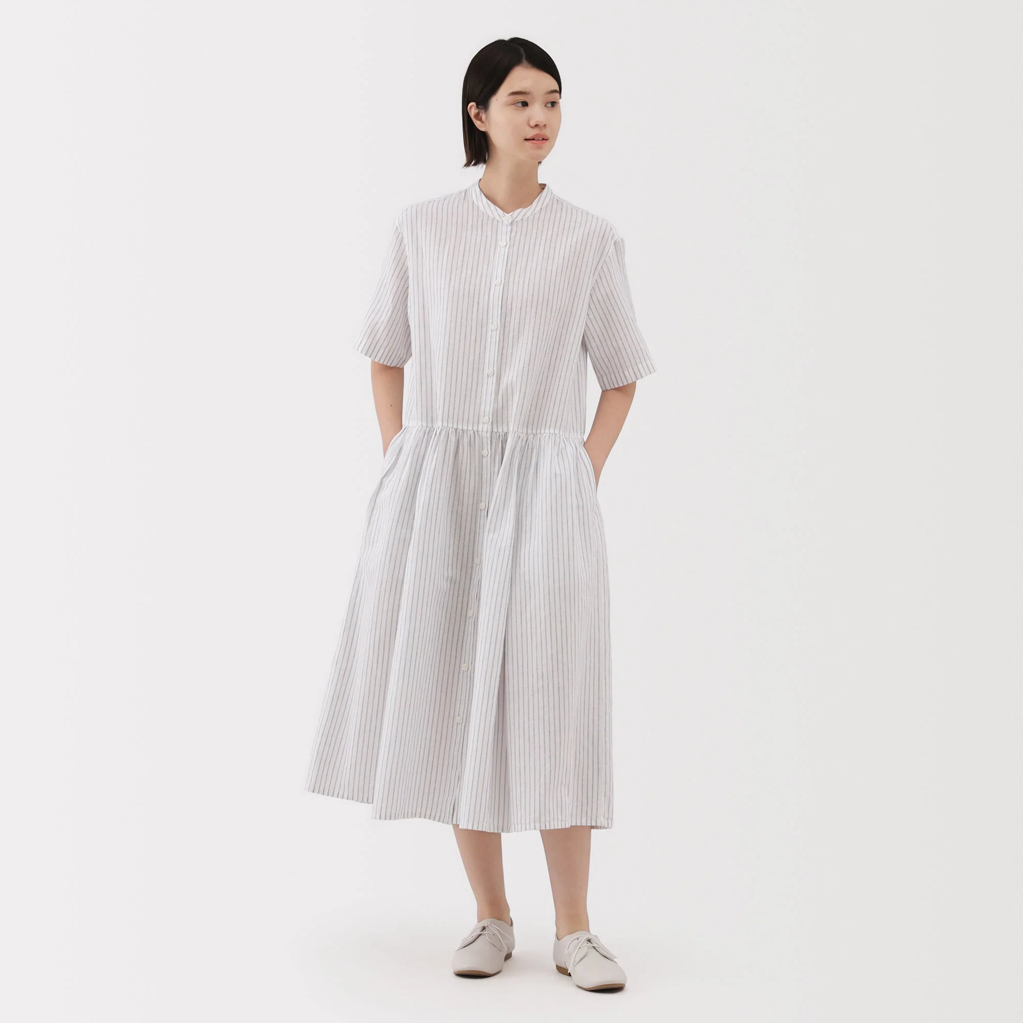 Women's Hemp Cotton Short Sleeve Dress - Image 20