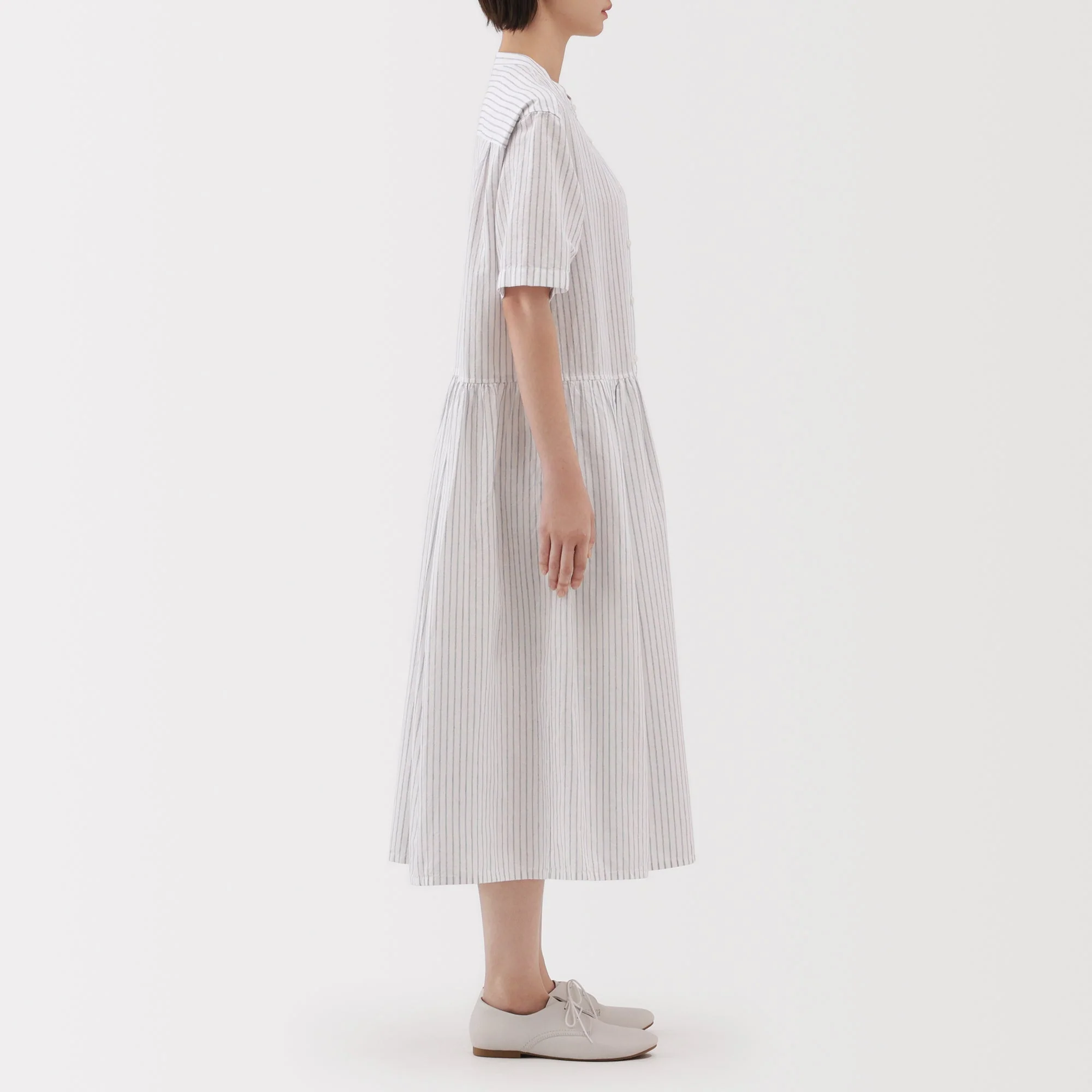Women's Hemp Cotton Short Sleeve Dress - Image 22