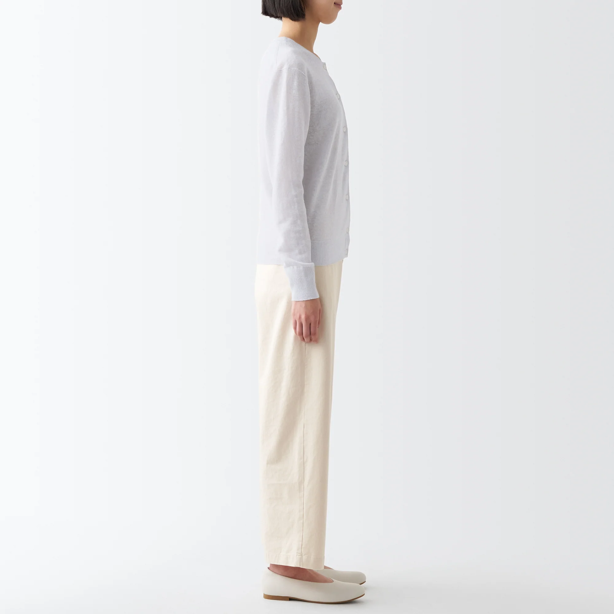 Women's Hemp Crew Neck Cardigan - Image 11
