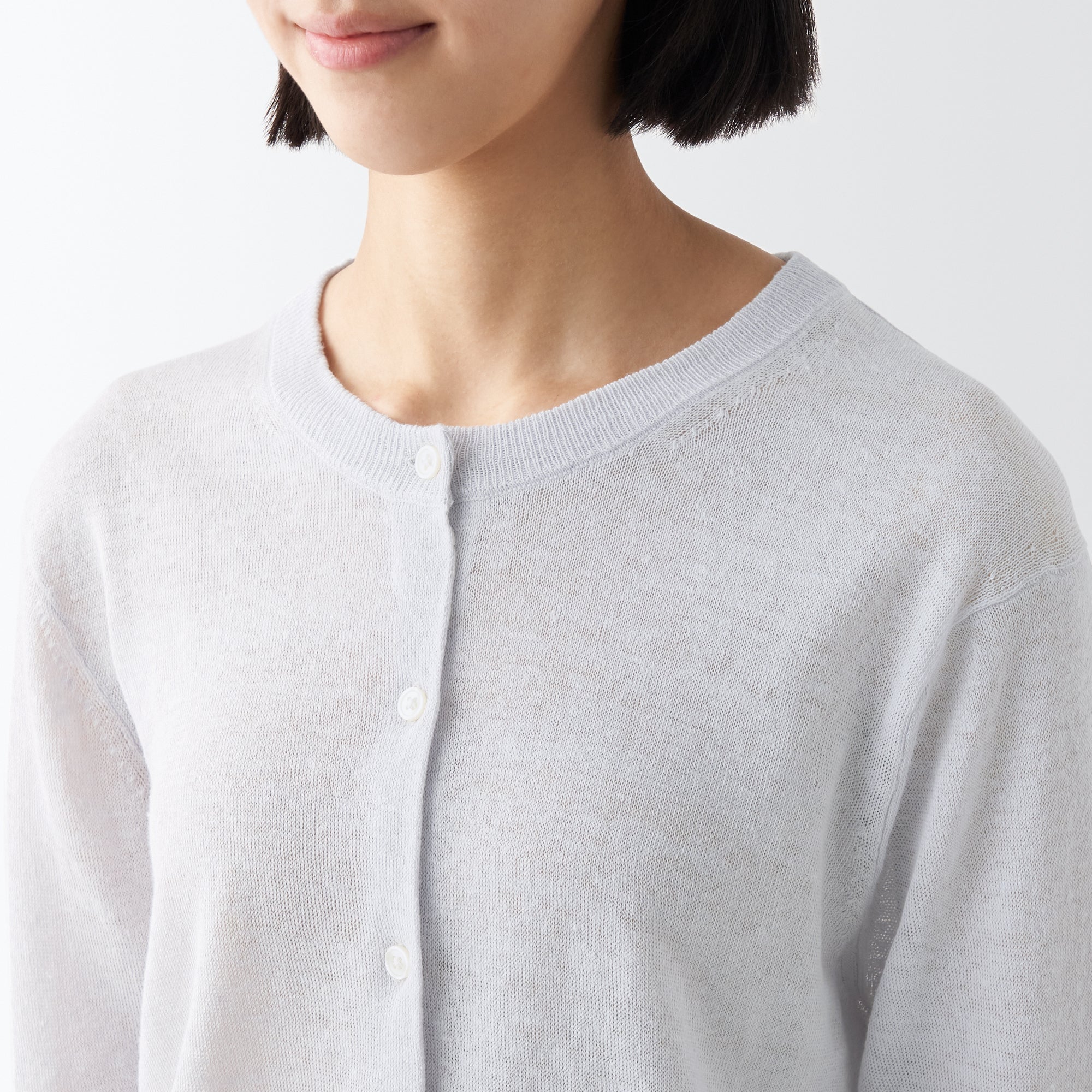 Women's Hemp Crew Neck Cardigan - Image 13