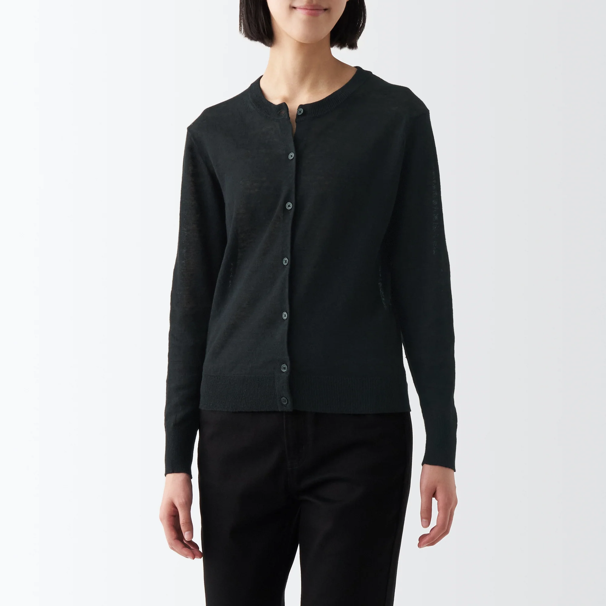 Women's Hemp Crew Neck Cardigan - Image 15
