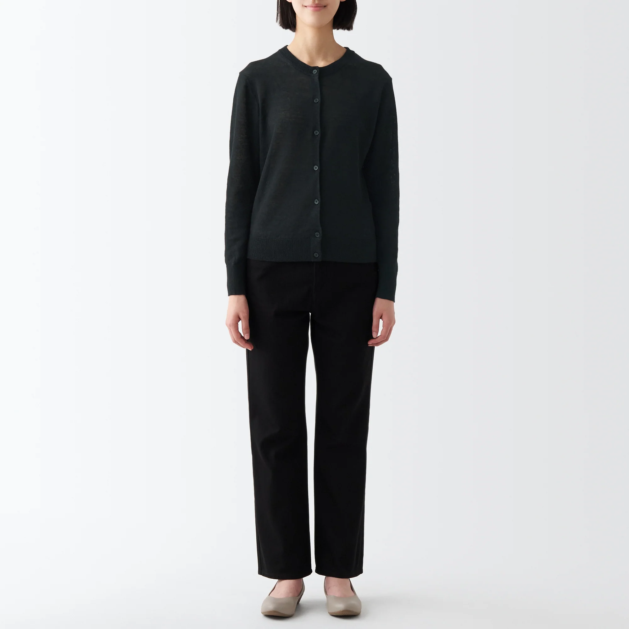 Women's Hemp Crew Neck Cardigan - Image 17