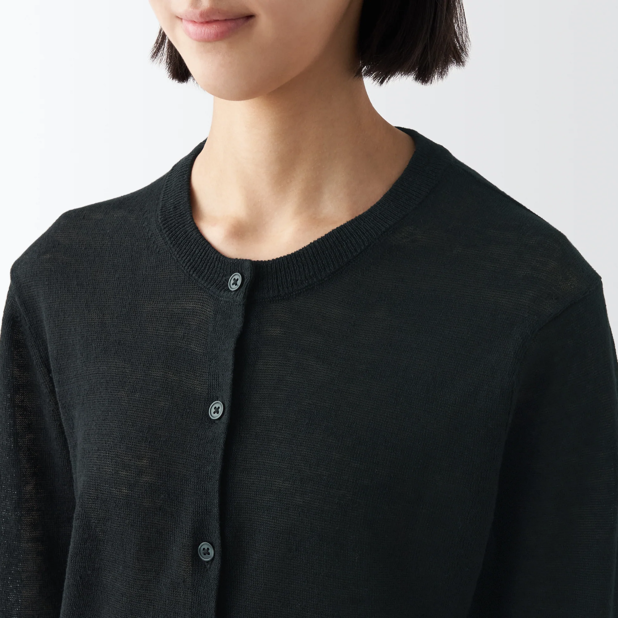 Women's Hemp Crew Neck Cardigan - Image 20