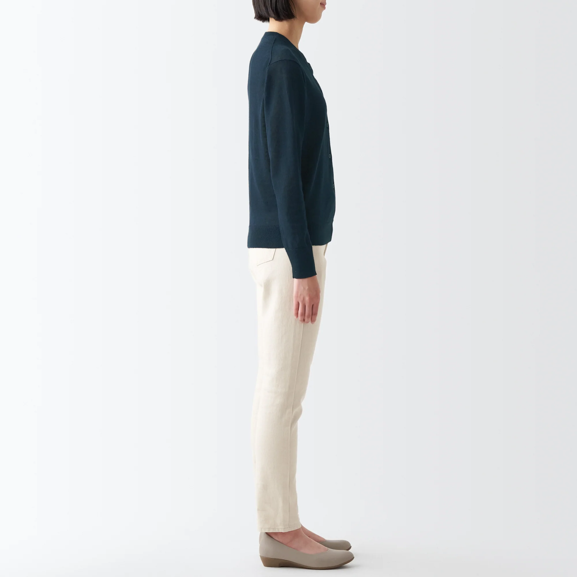 Women's Hemp Crew Neck Cardigan - Image 39