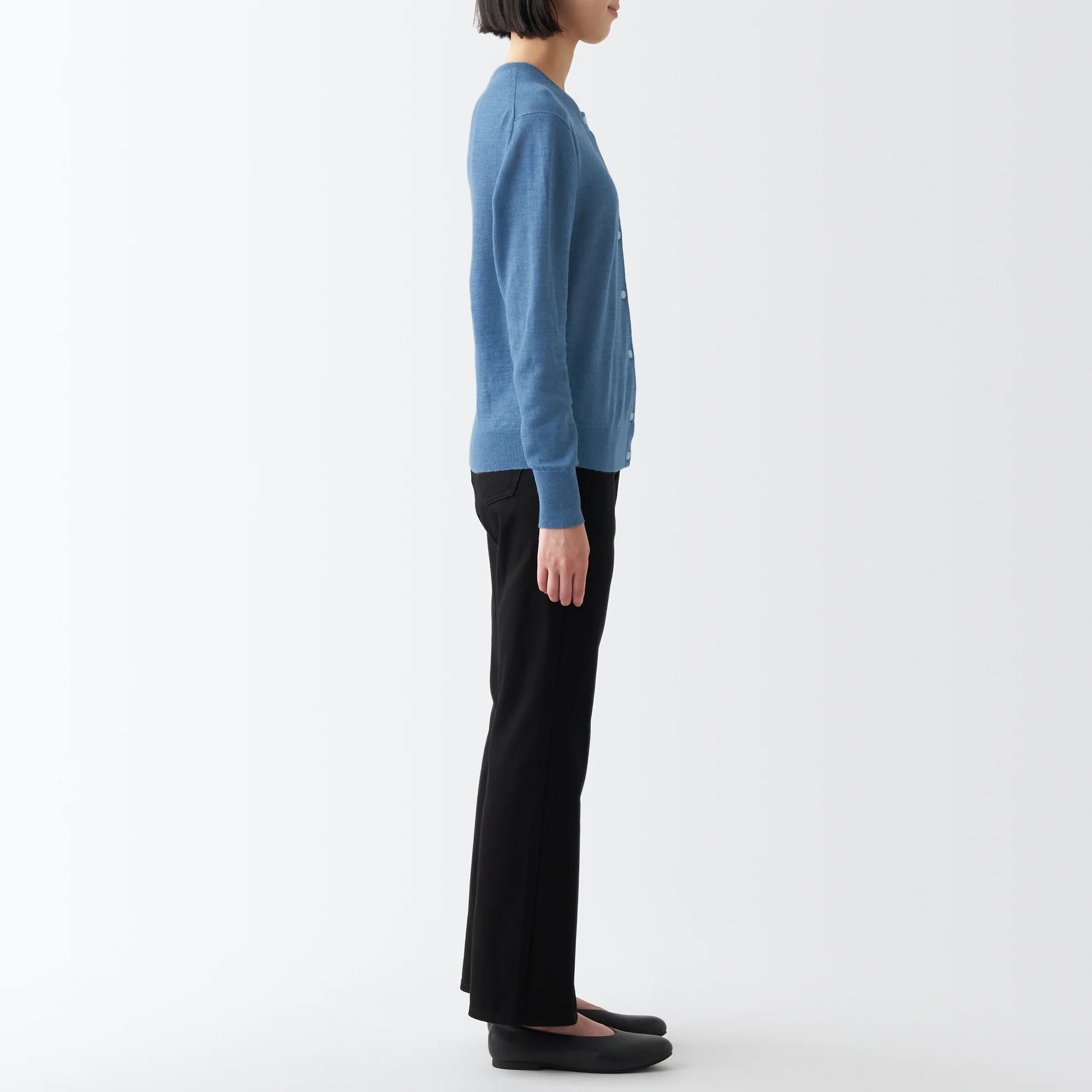 Women's Hemp Crew Neck Cardigan - Image 4