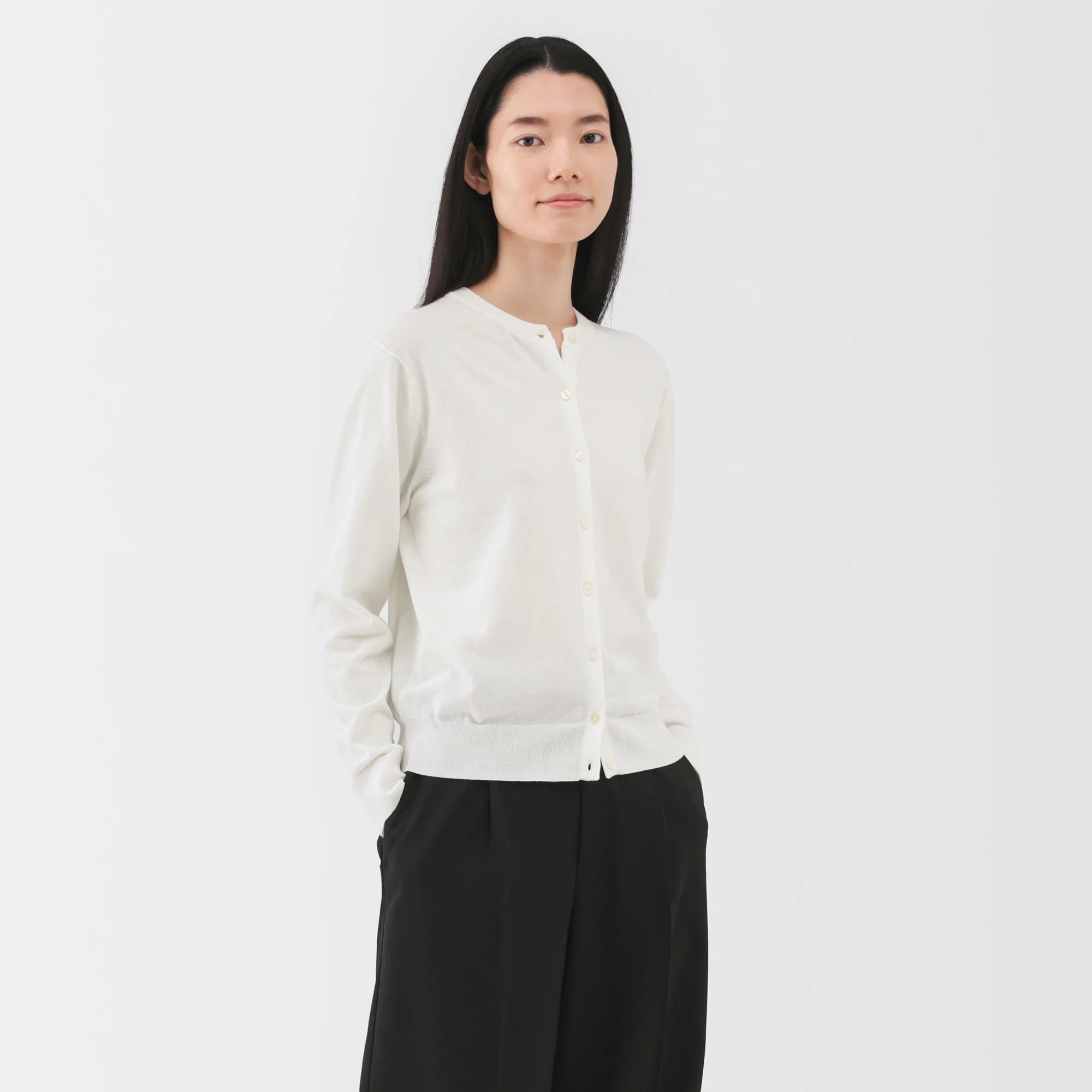 Women's High Twist Crewneck Cardigan - Image 11