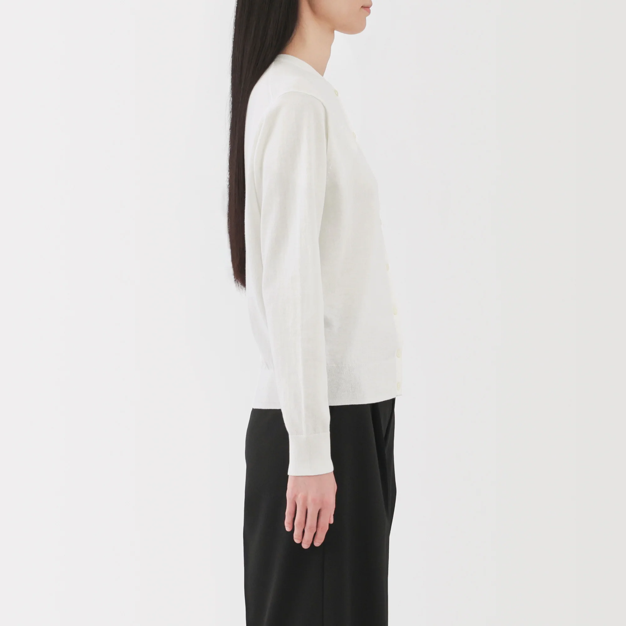 Women's High Twist Crewneck Cardigan - Image 13