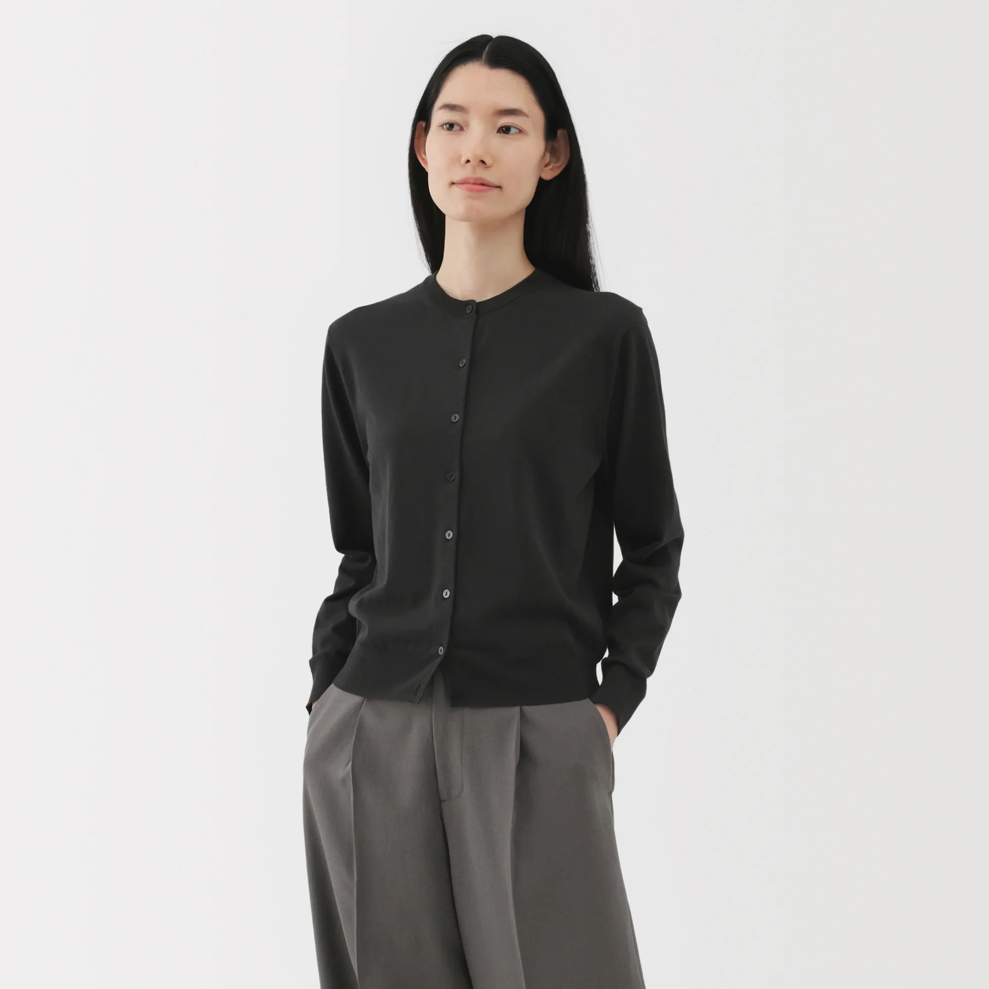 Women's High Twist Crewneck Cardigan - Image 19
