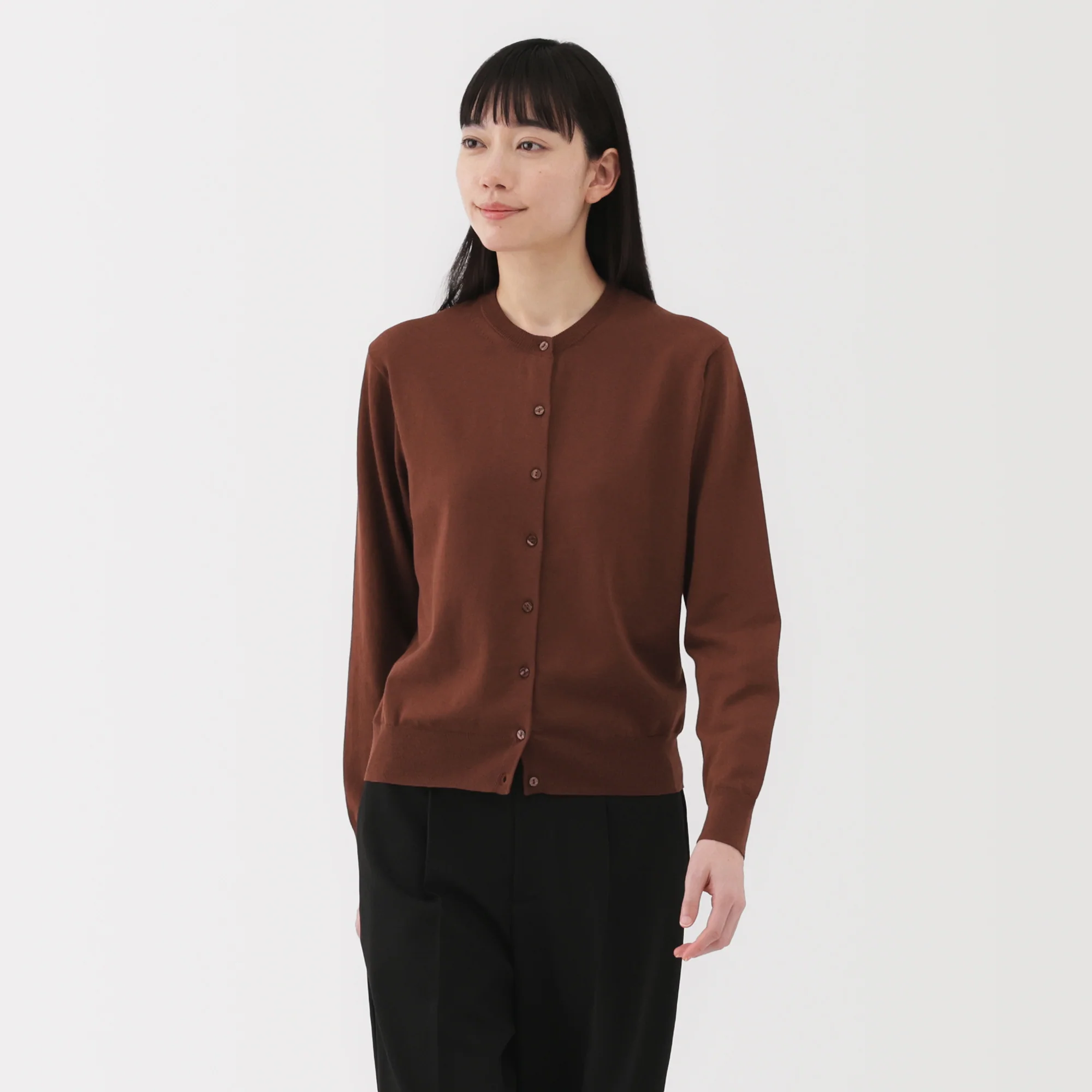 Women's High Twist Crewneck Cardigan - Image 43