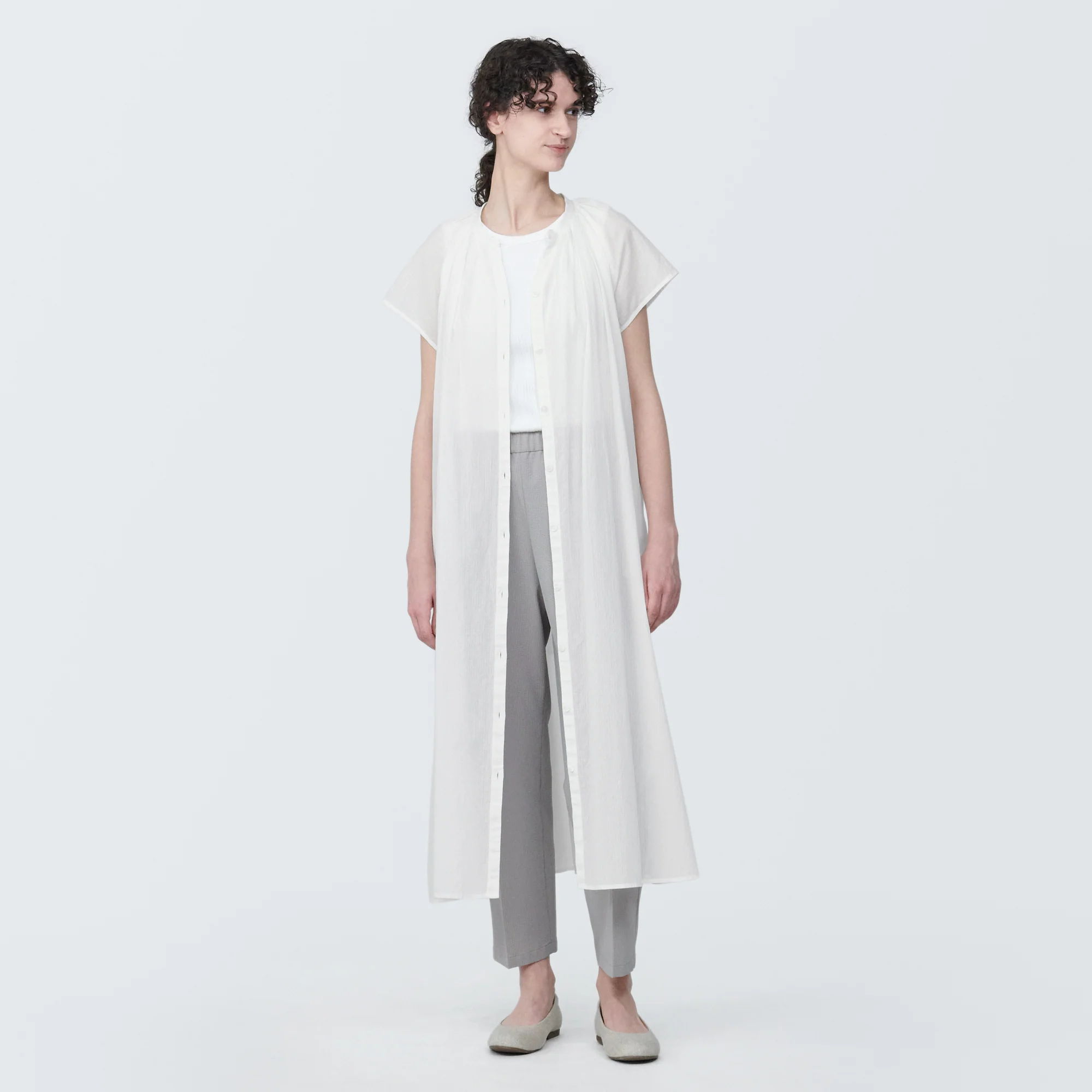 Women's High-Twist Veil French Sleeve Dress - Image 12