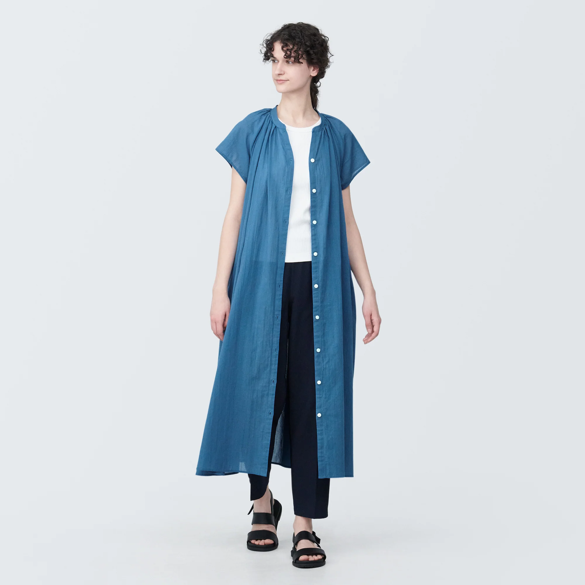 Women's High-Twist Veil French Sleeve Dress - Image 20