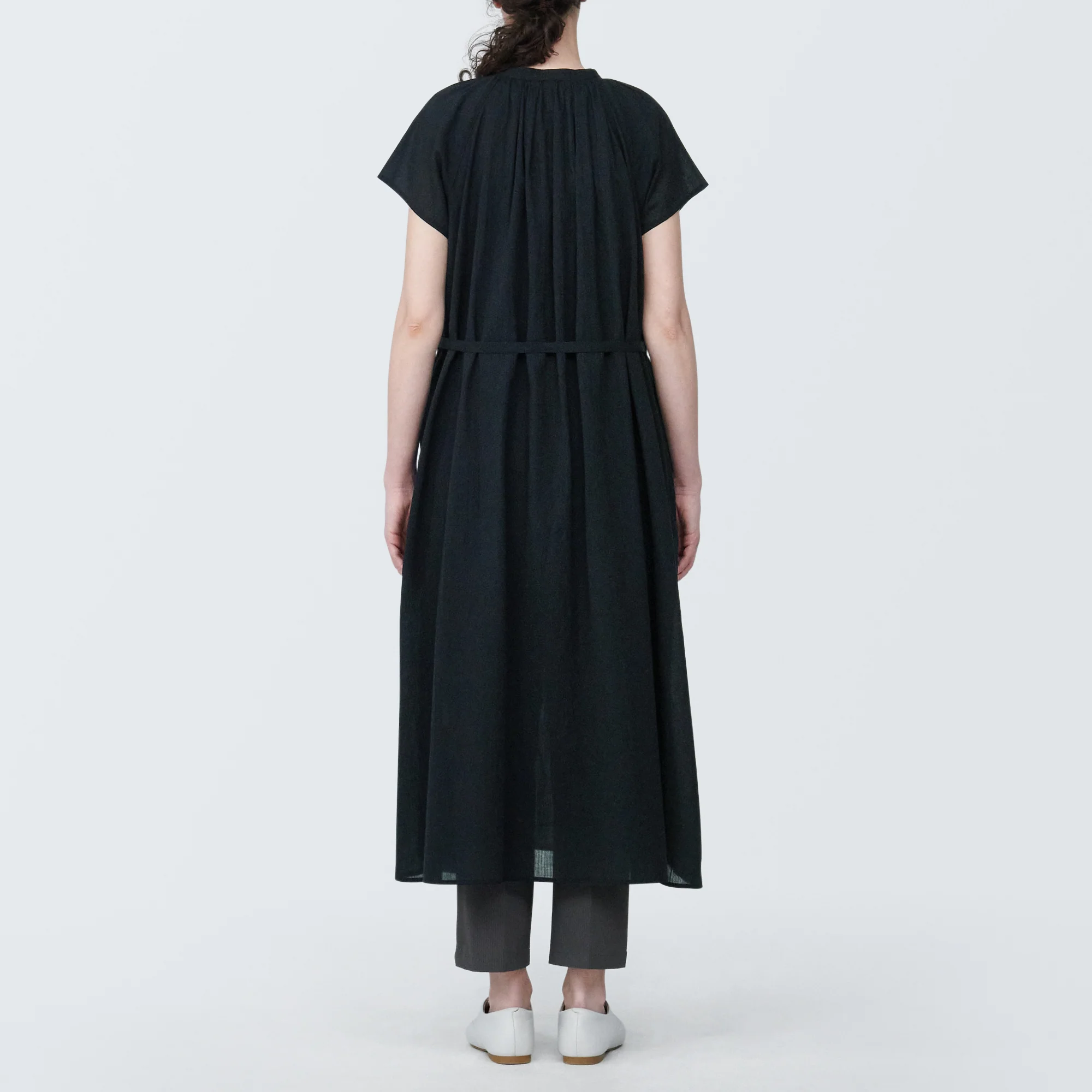 Women's High-Twist Veil French Sleeve Dress - Image 6