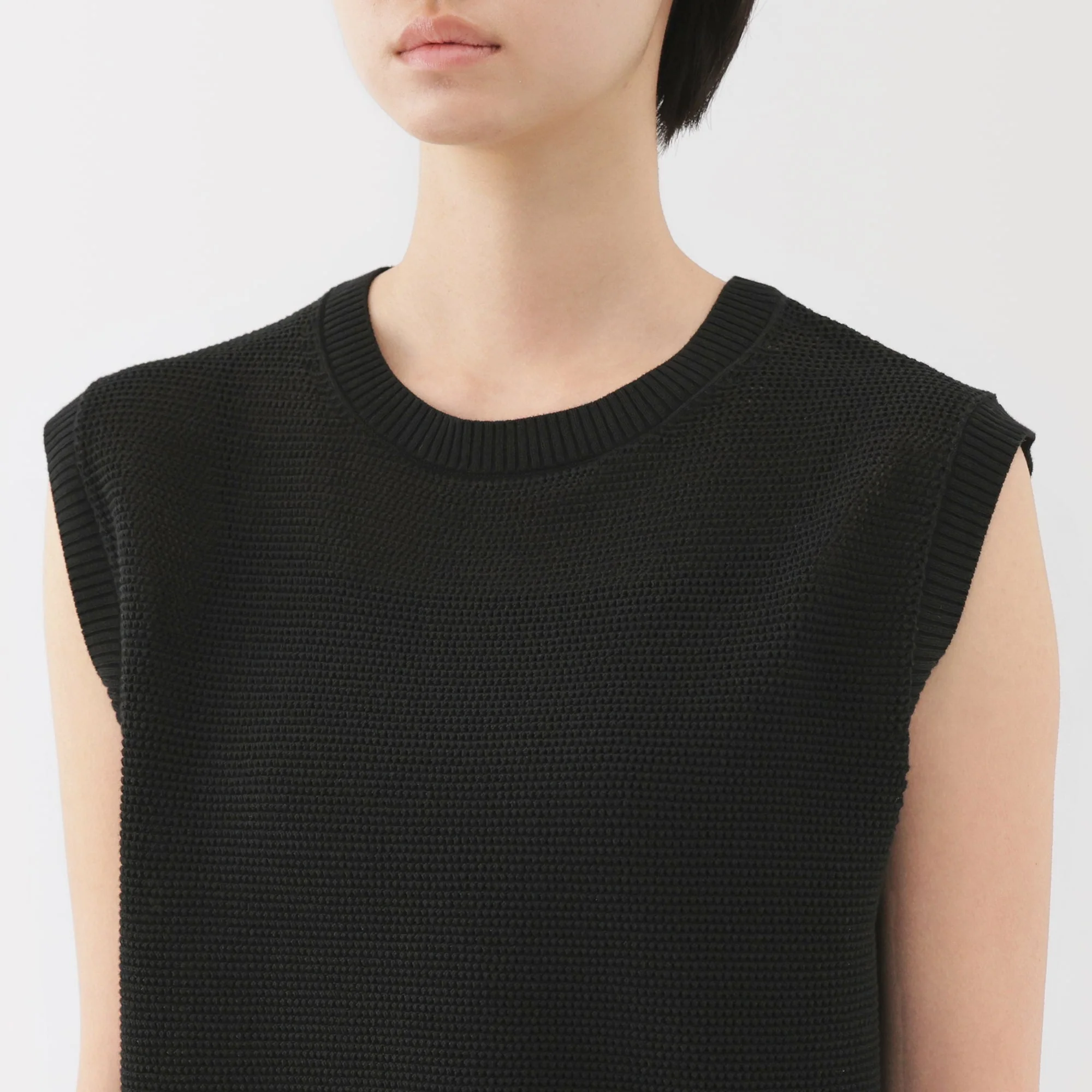Women's High Twisted Yarn Mesh French Sleeve Sweater - Image 7