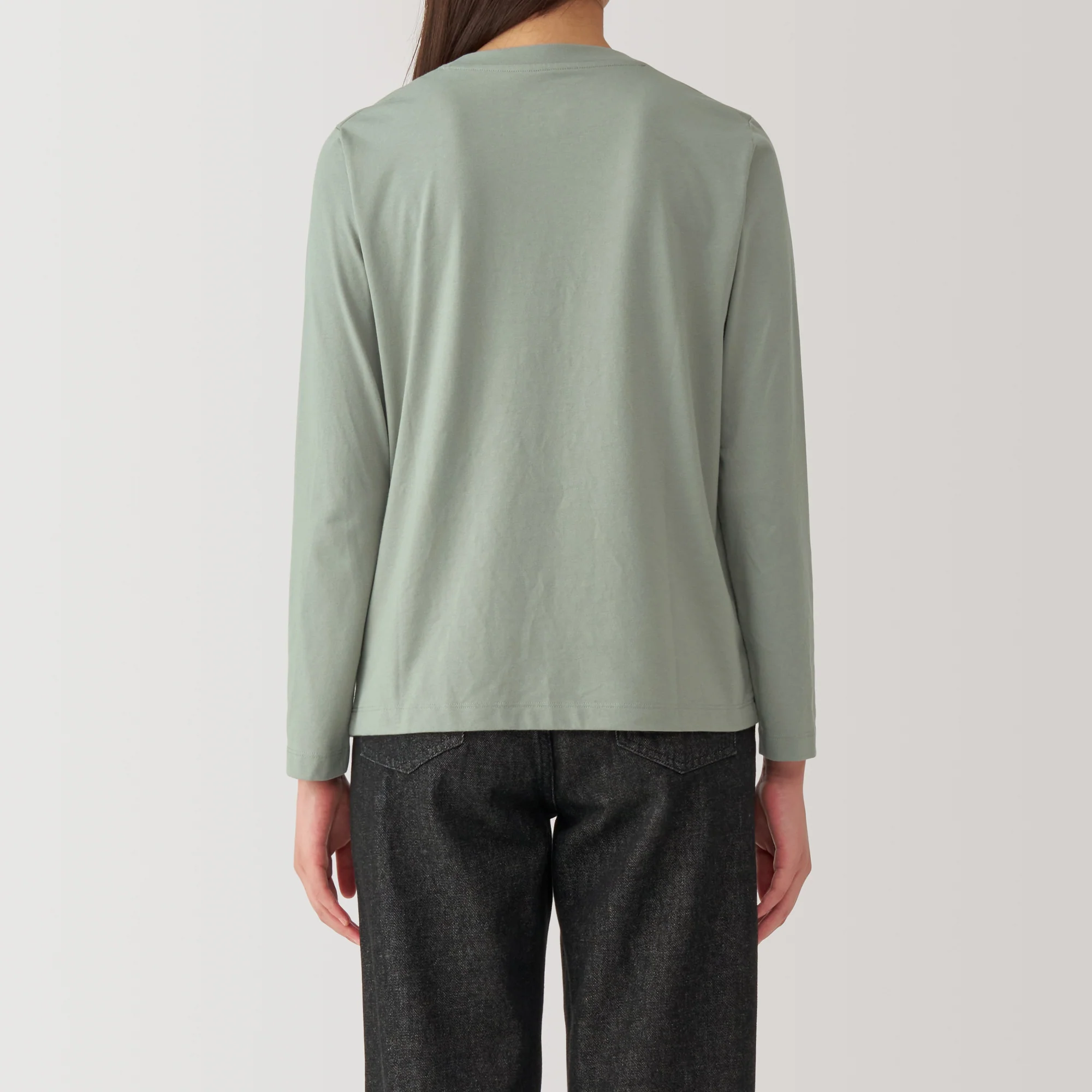 Women's Jersey Crew Neck Long Sleeve Striped T-Shirt - Image 54