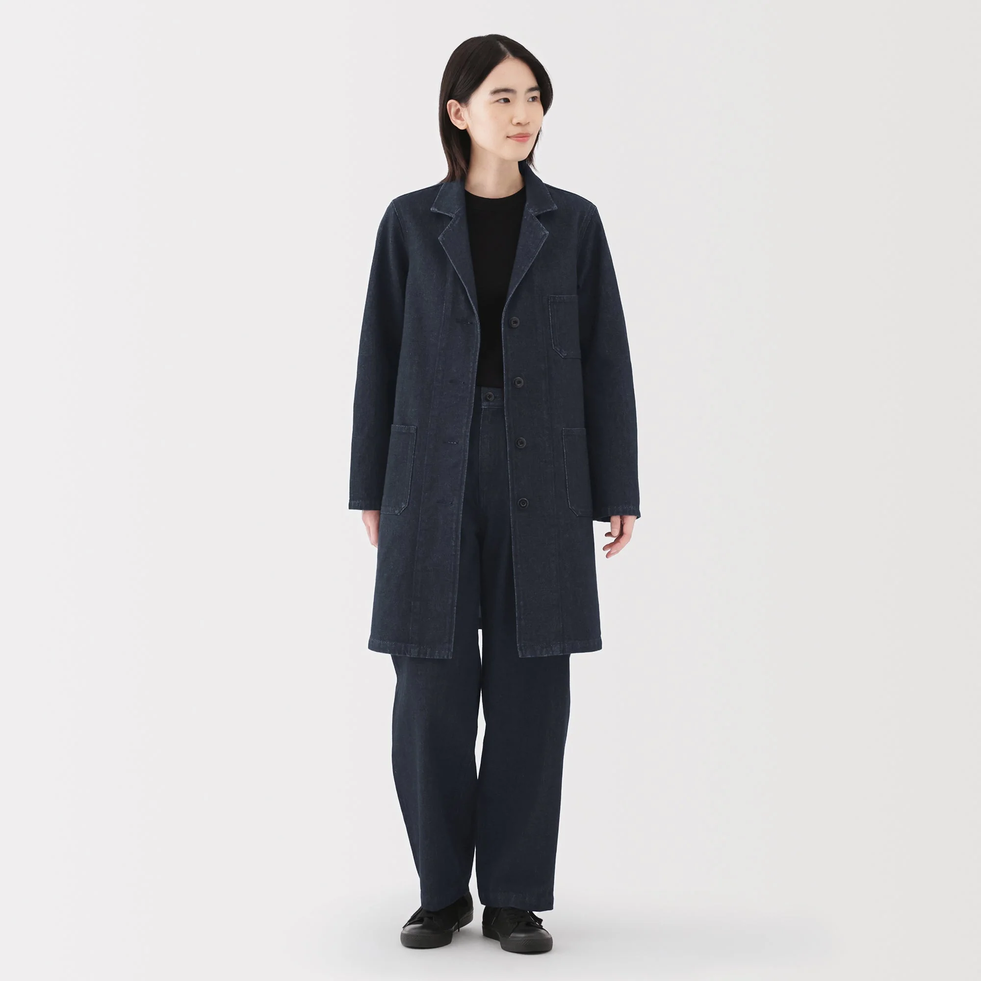 Kapok Blend Denim Coat - Image 12