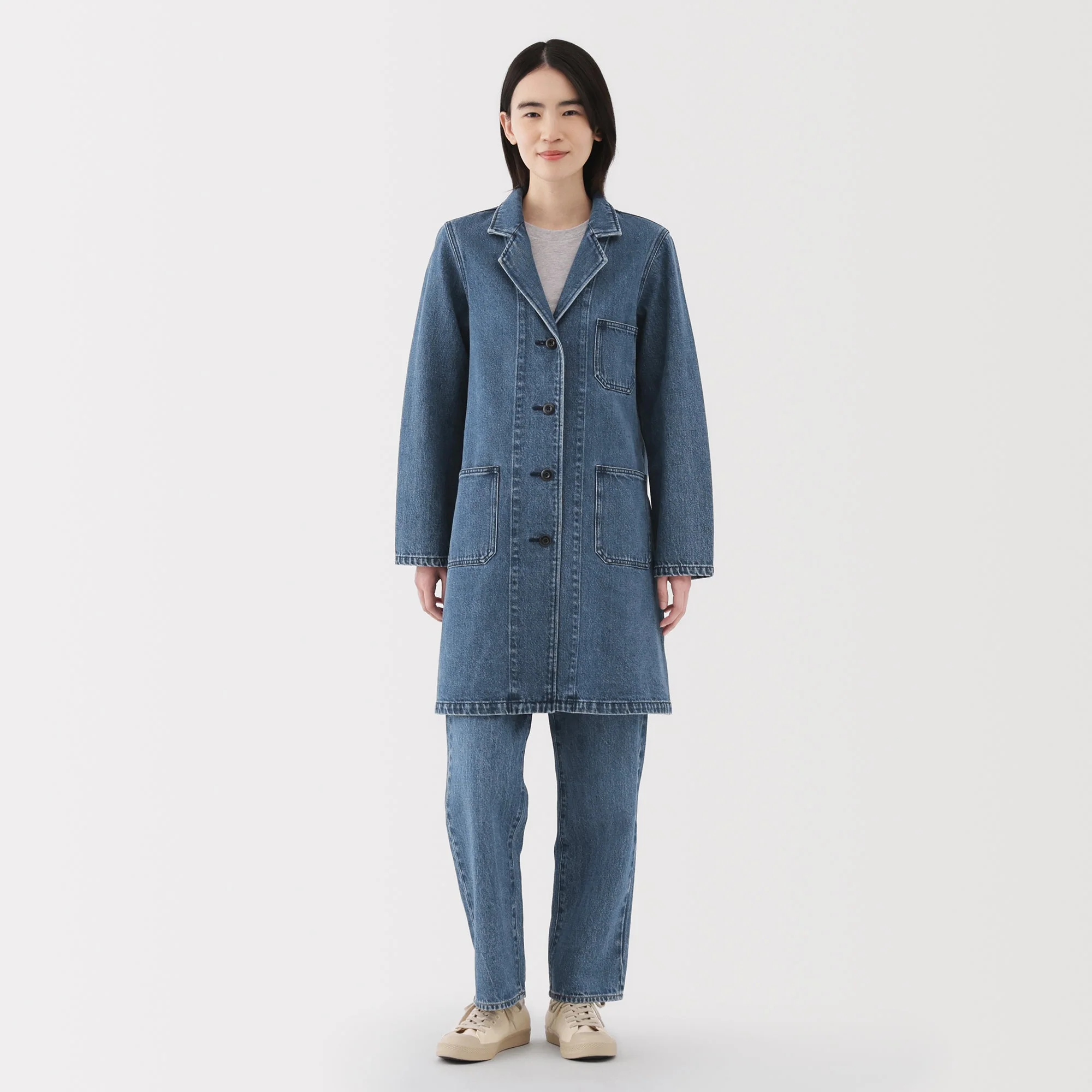 Kapok Blend Denim Coat - Image 4