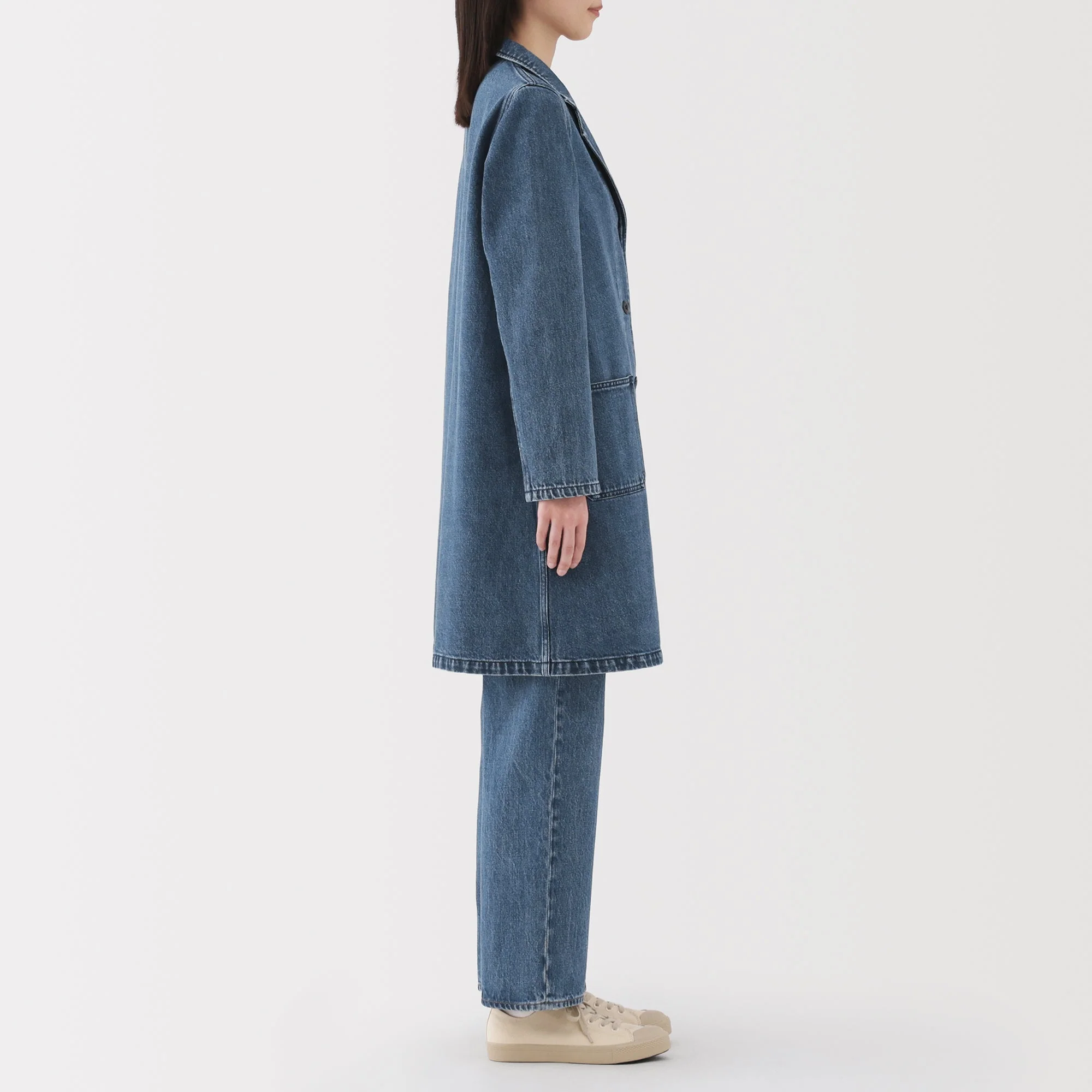 Kapok Blend Denim Coat - Image 5