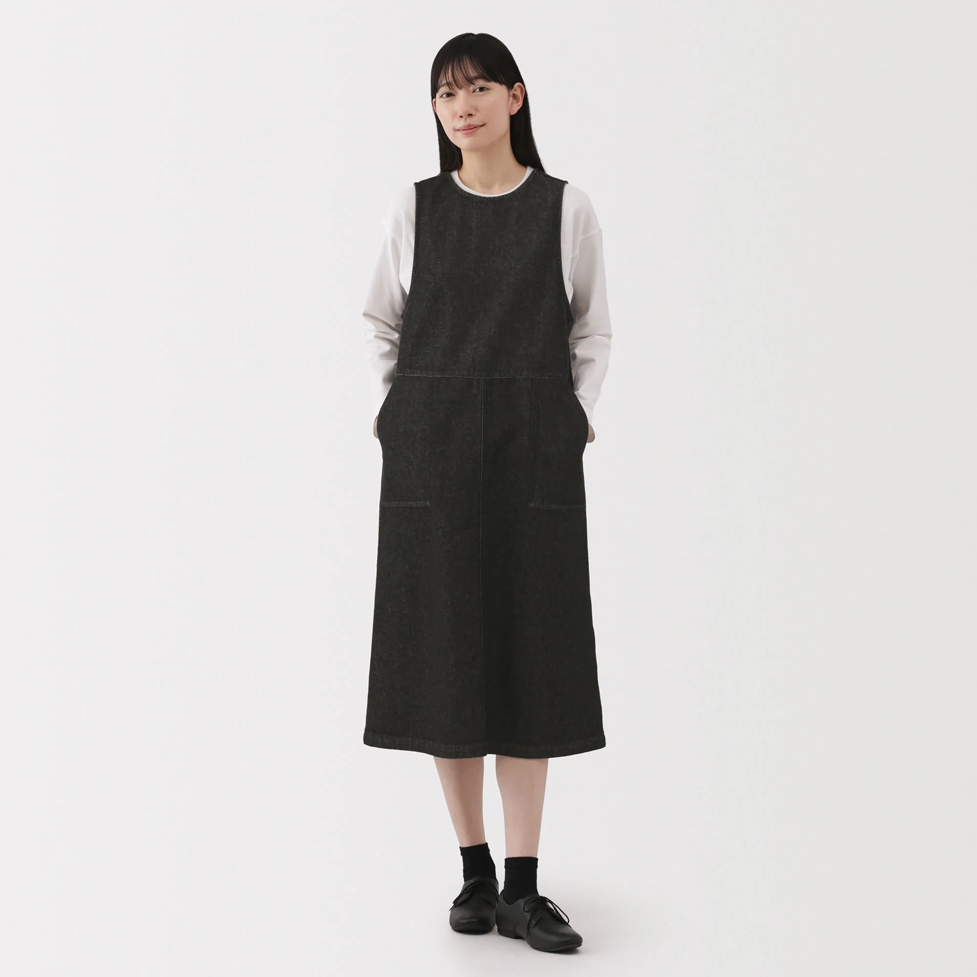 Women's Kapok Blend Denim Jumper Dress