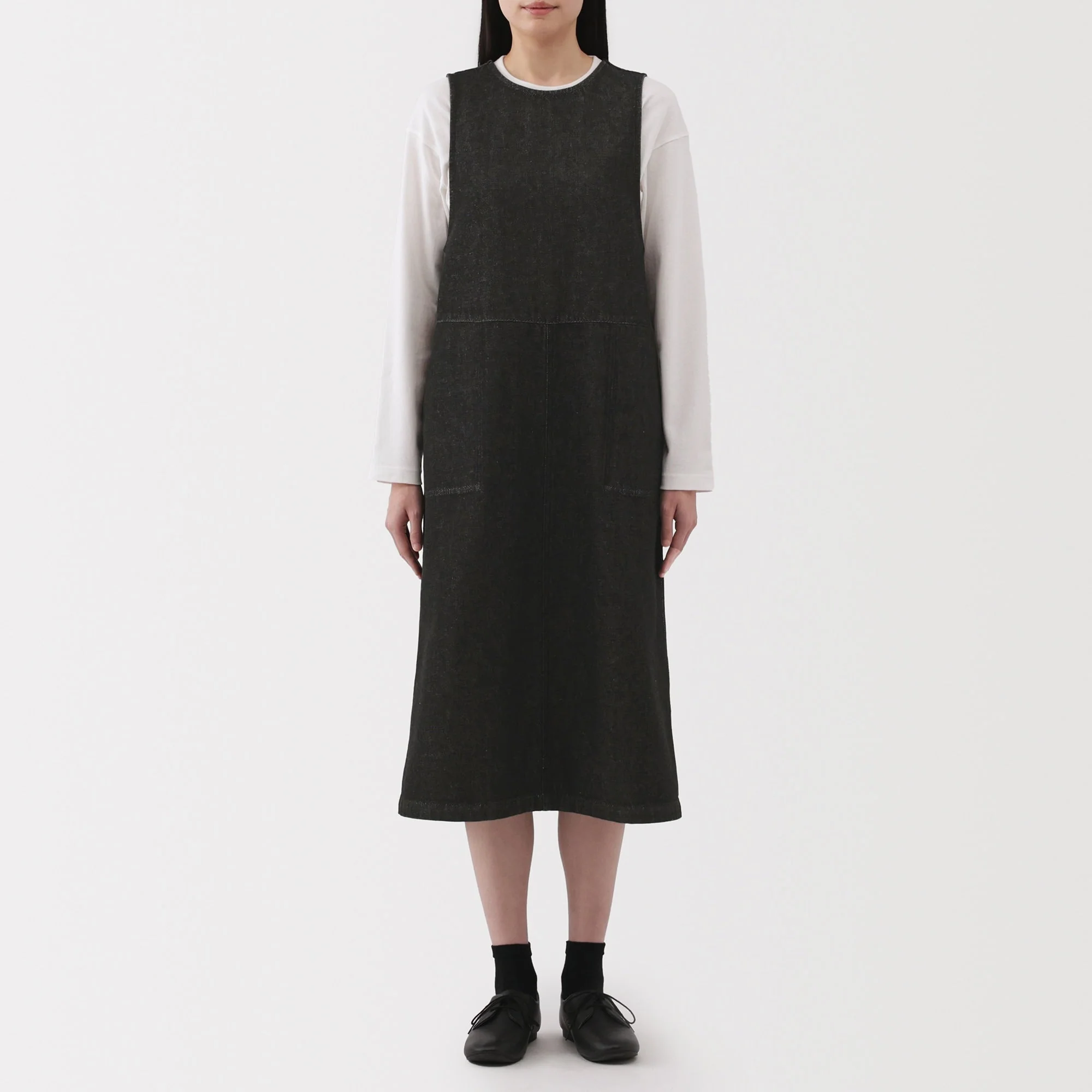 Women's Kapok Blend Denim Jumper Dress - Image 4