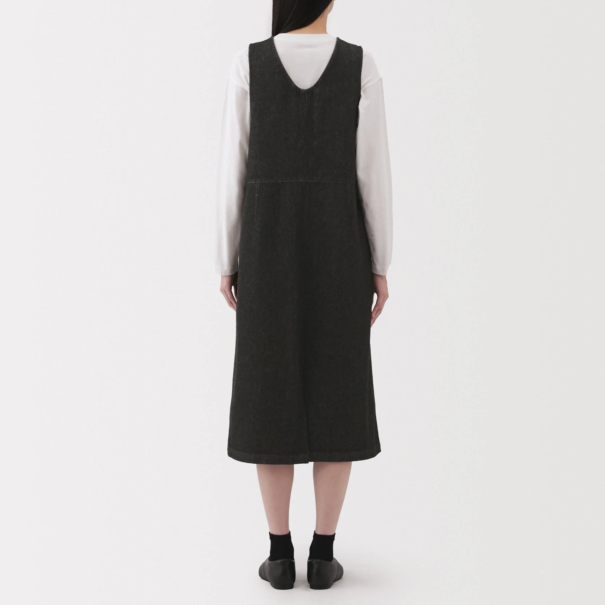 Women's Kapok Blend Denim Jumper Dress - Image 6