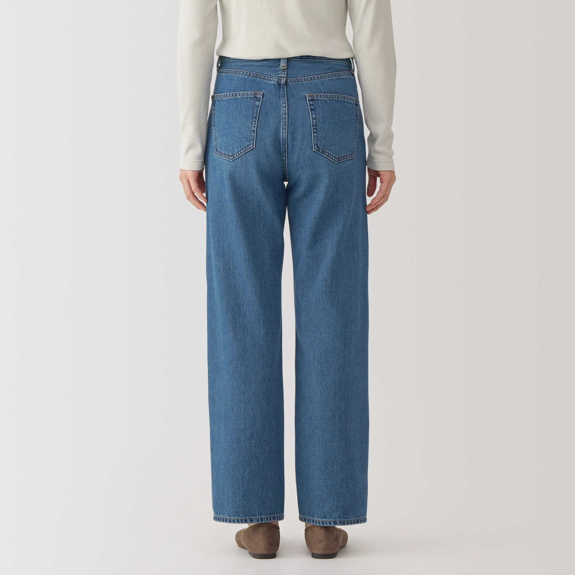 Women's Kapok Blend Denim Straight Pants - Image 15