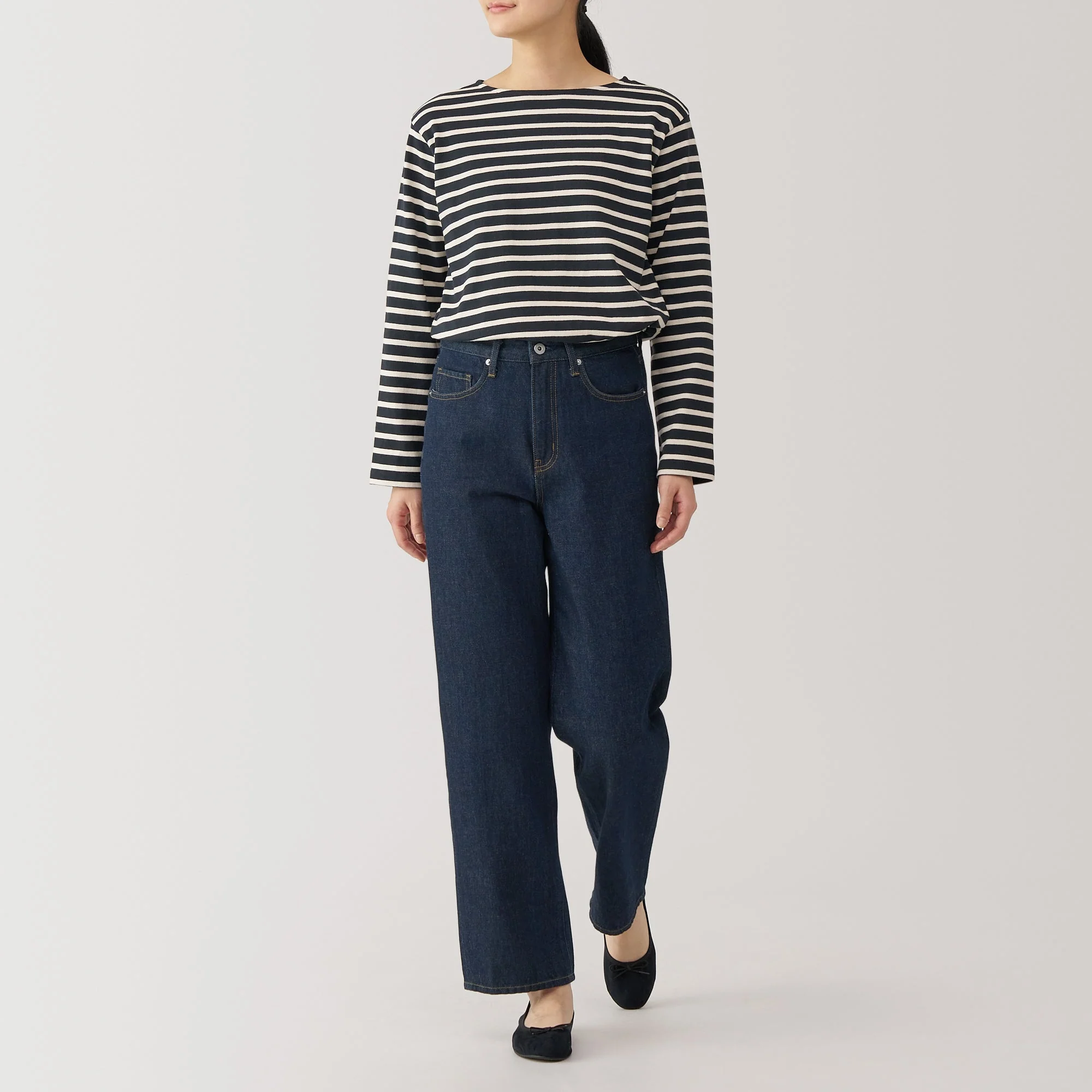 Women's Kapok Blend Denim Straight Pants - Image 4