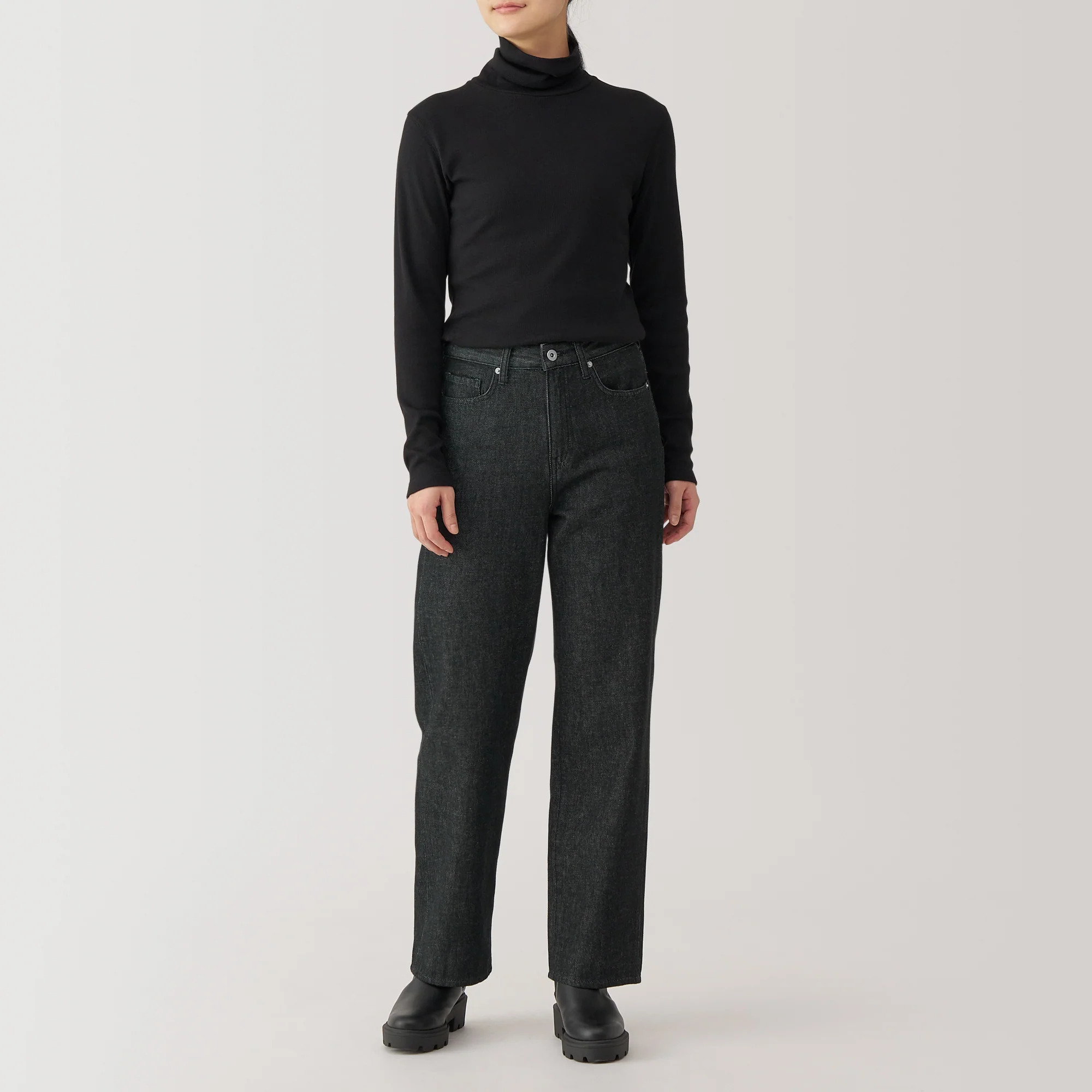 Women's Kapok Blend Denim Straight Pants - Image 4