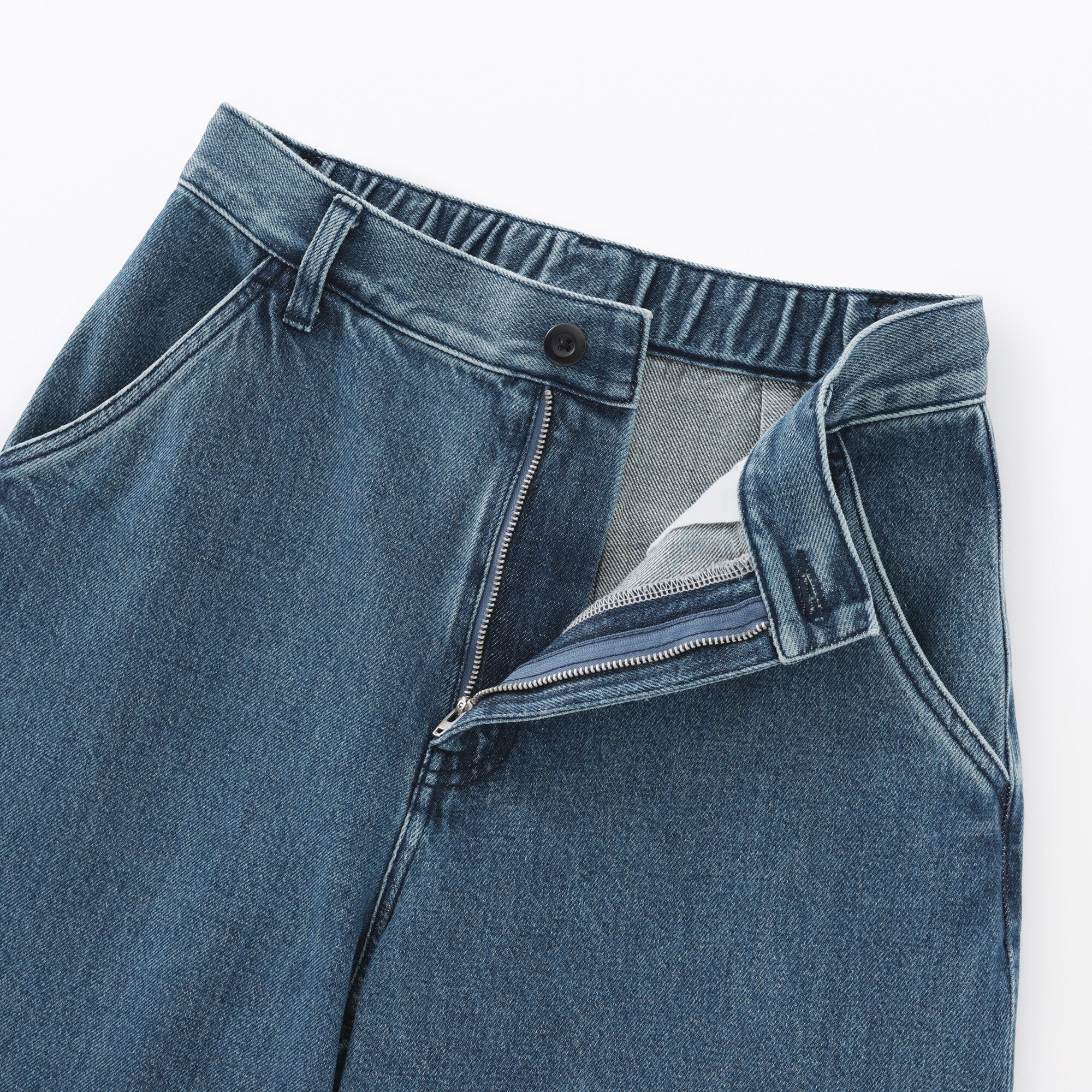 Kapok Blend Denim Wide Tapered Pants - Image 18