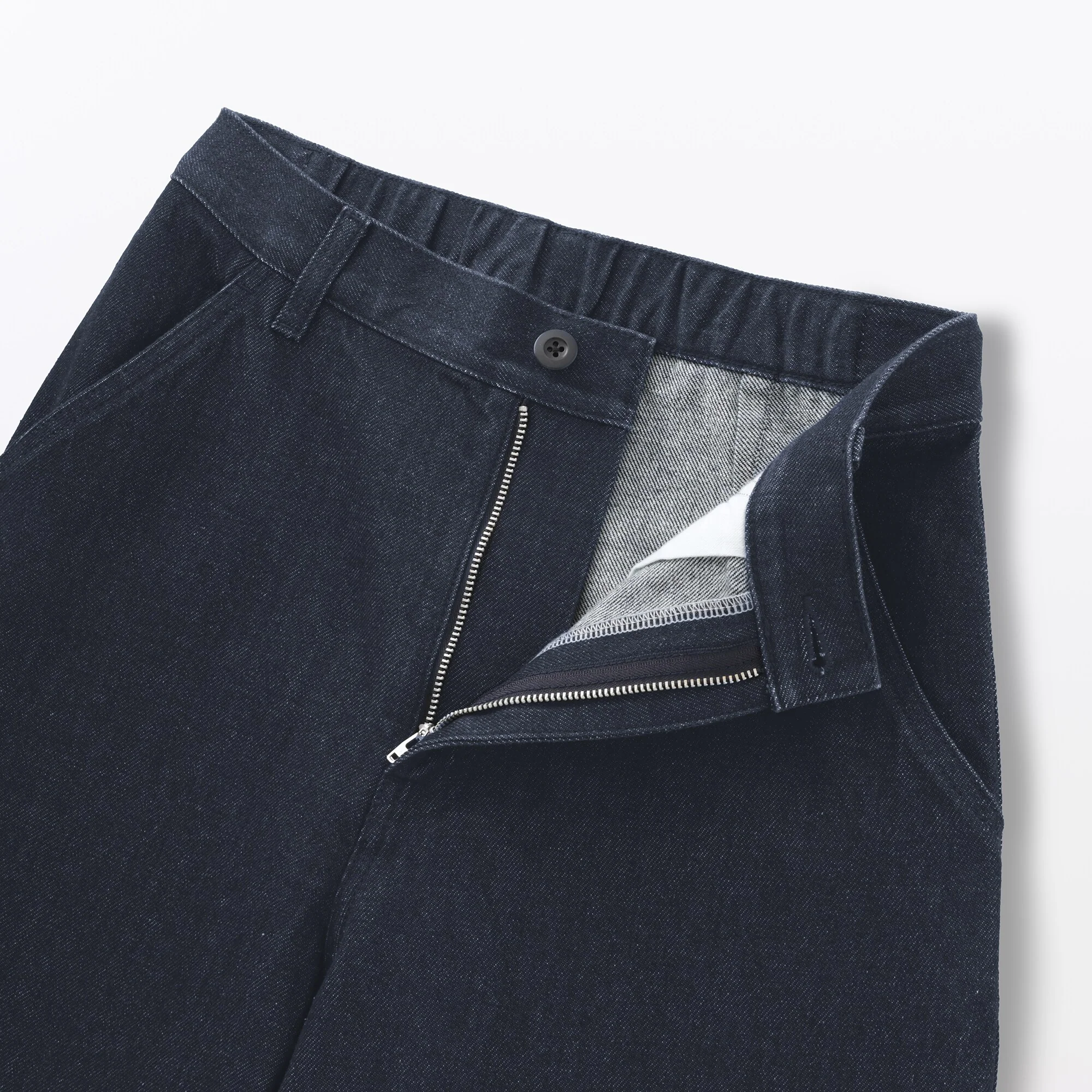 Kapok Blend Denim Wide Tapered Pants - Image 9