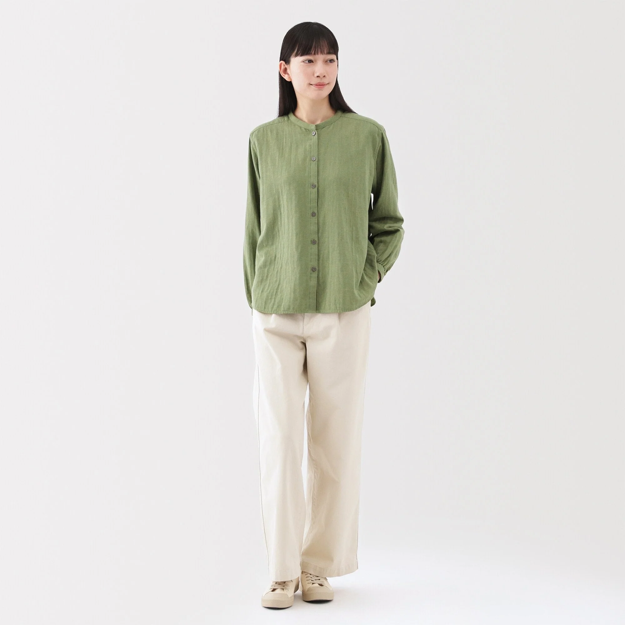 Women's Kapok Blend Double Gauze Blouse - Image 13
