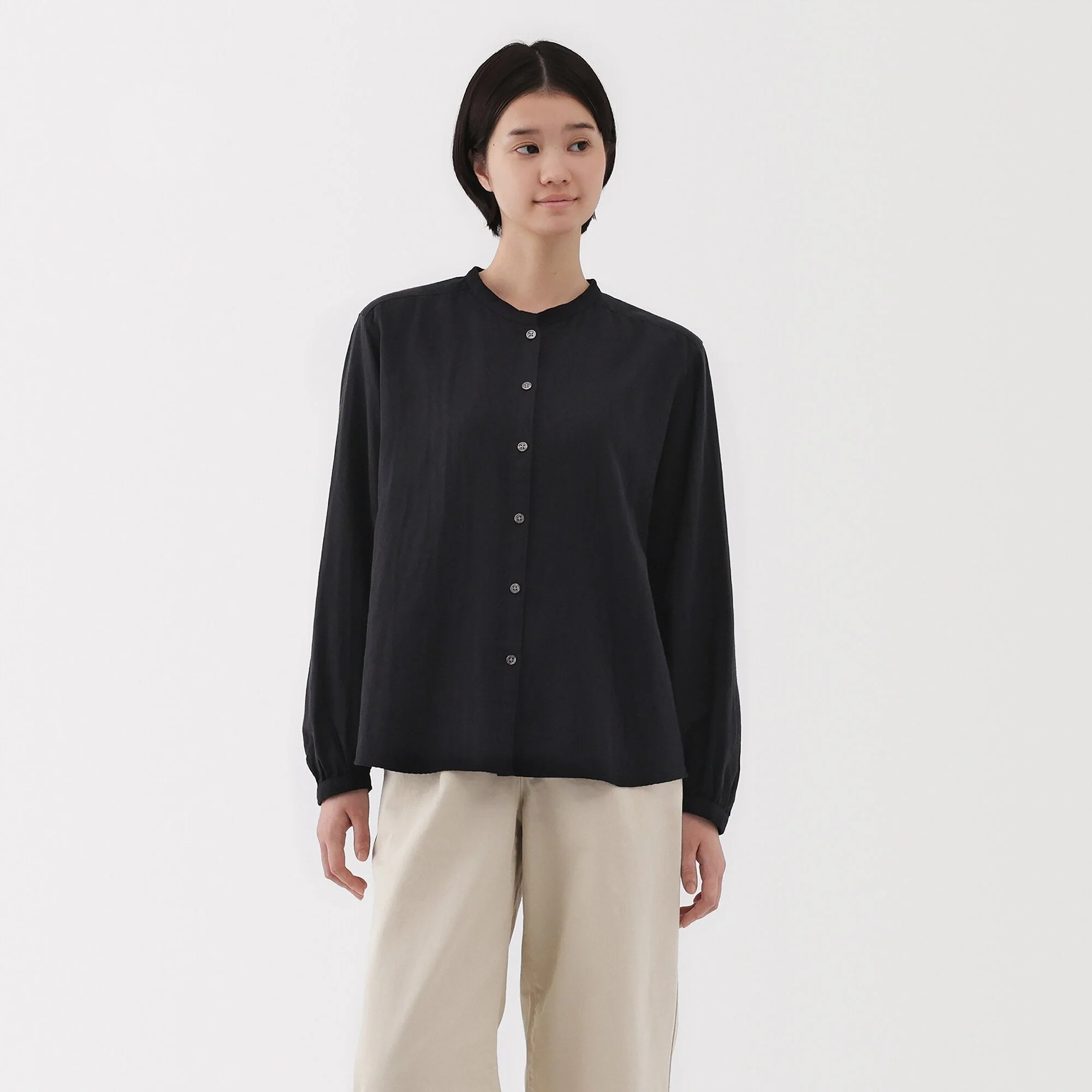 Women's Kapok Blend Double Gauze Blouse - Image 3
