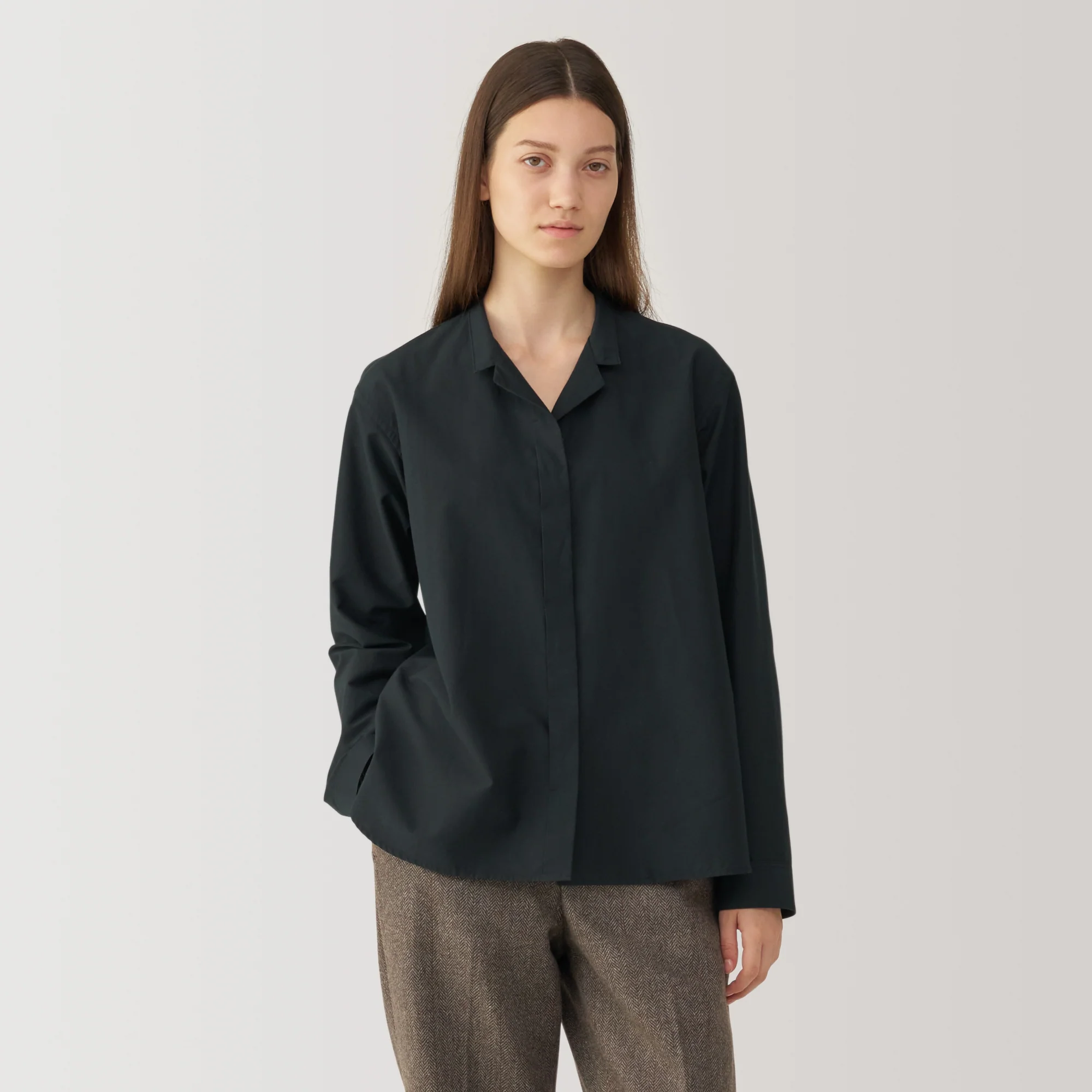 Labo Women's Silk Blend Open Collar Shirt - Image 12