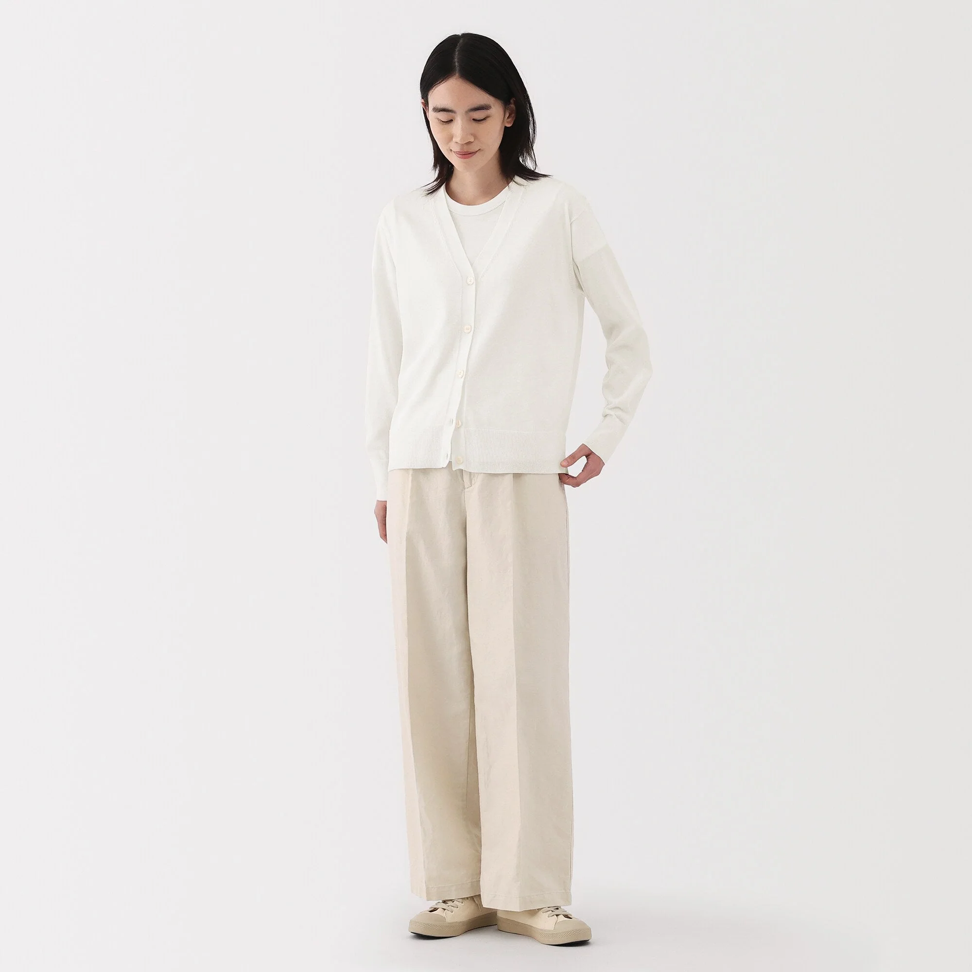 Women's Light Knit V-Neck Cardigan - Image 20