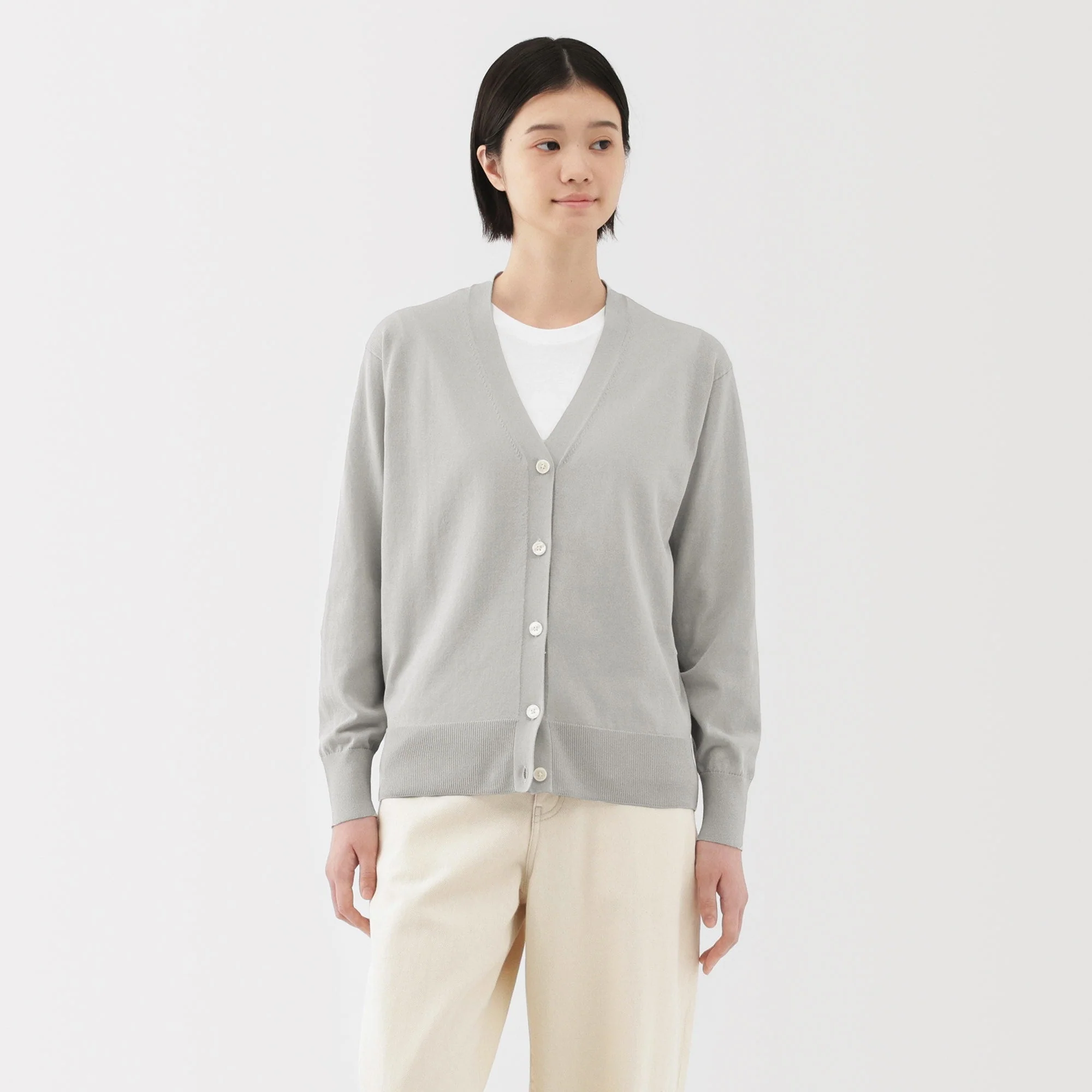 Women's Light Knit V-Neck Cardigan - Image 28