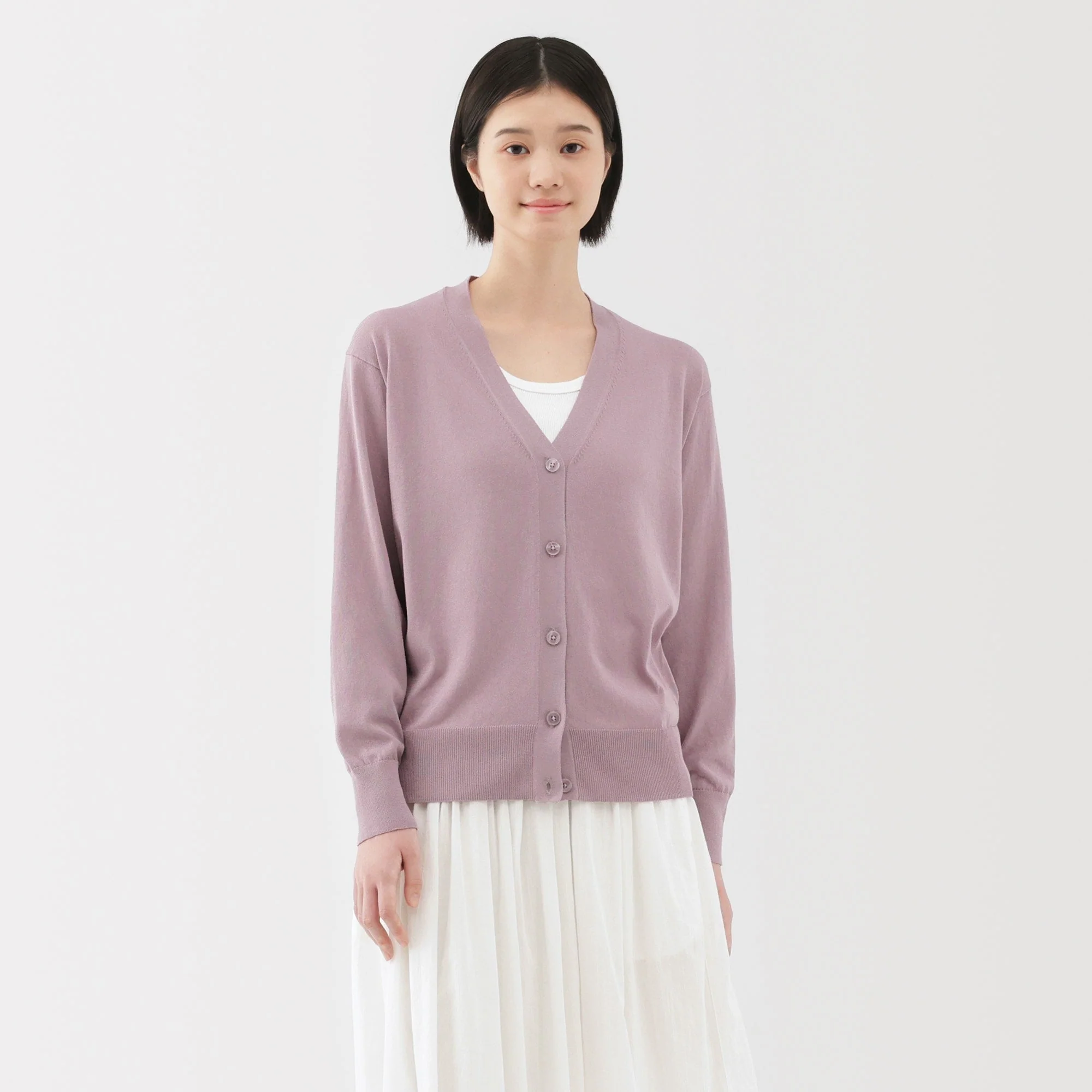 Women's Light Knit V-Neck Cardigan - Image 35