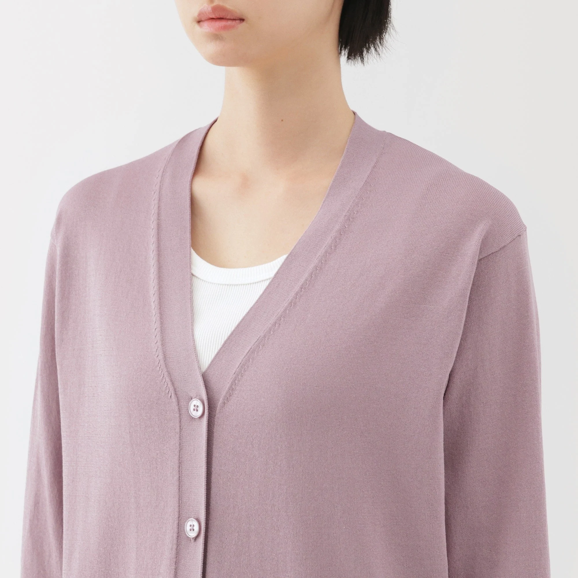 Women's Light Knit V-Neck Cardigan - Image 39