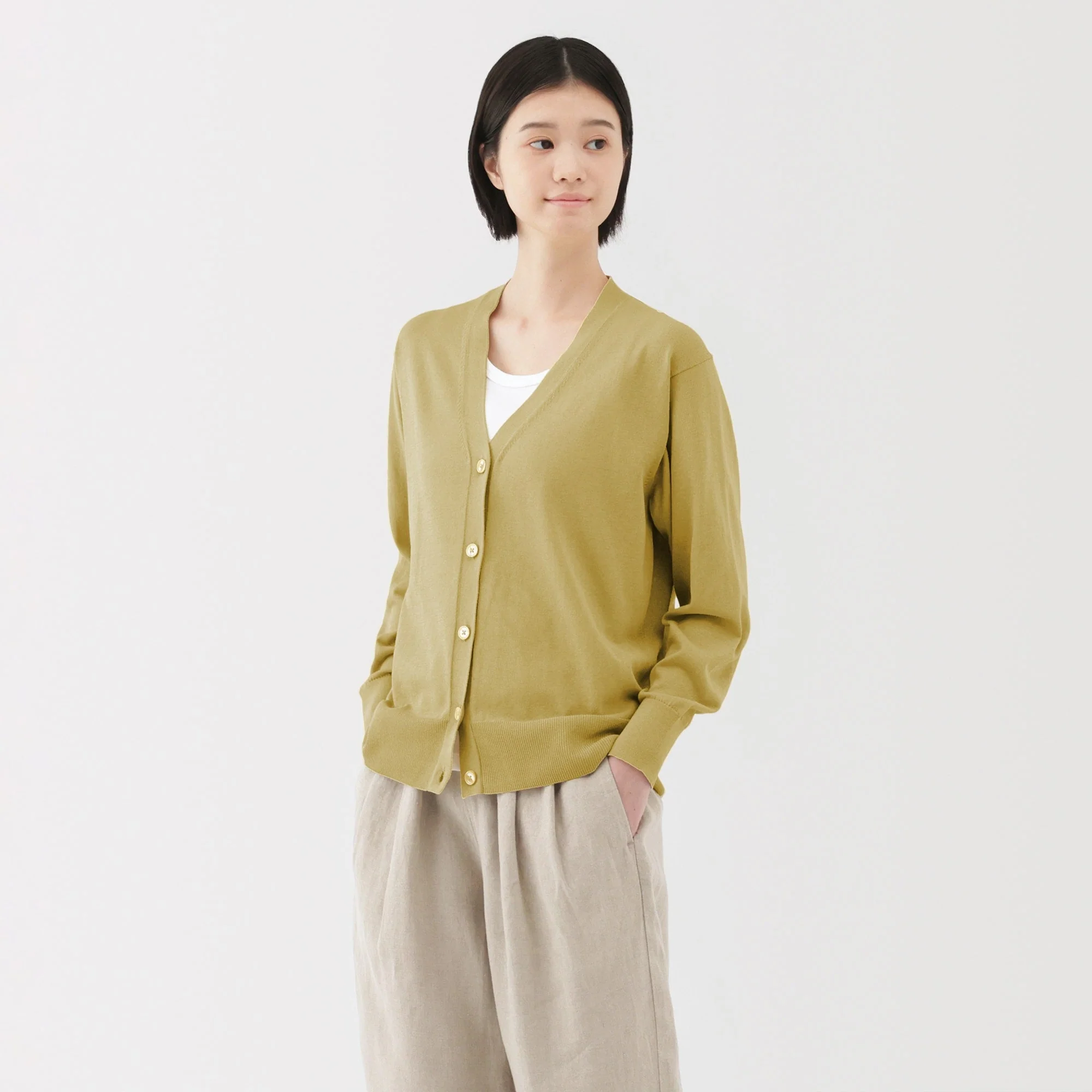 Women's Light Knit V-Neck Cardigan - Image 43
