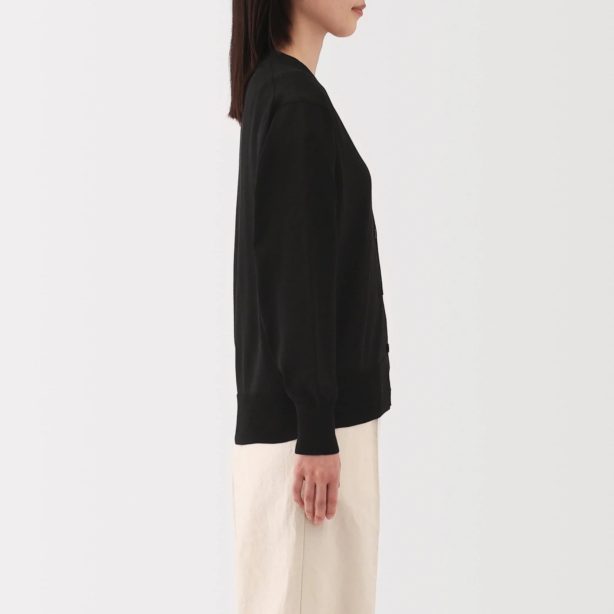 Women's Light Knit V-Neck Cardigan - Image 5