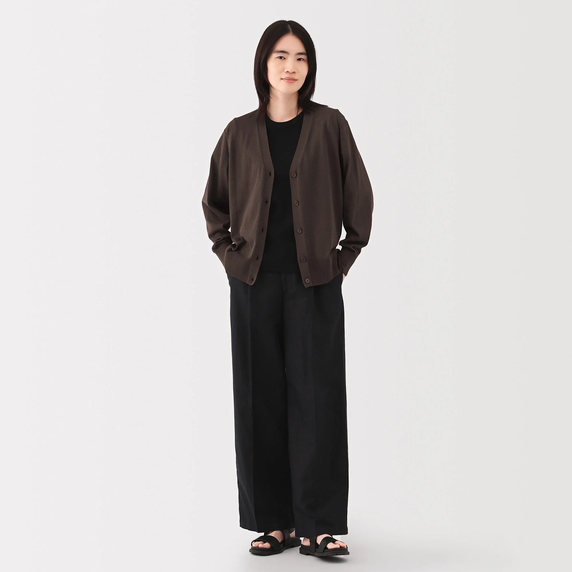 Women's Light Knit V-Neck Cardigan - Image 52