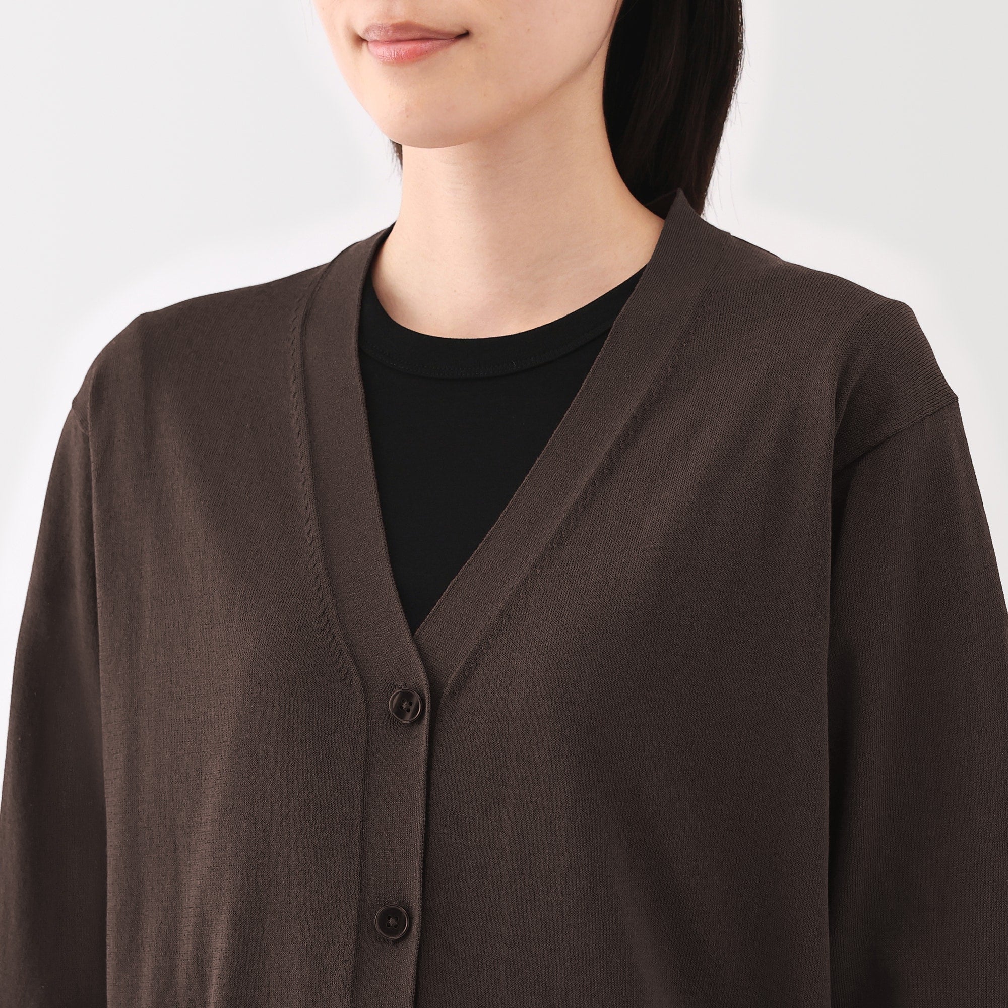 Women's Light Knit V-Neck Cardigan - Image 55