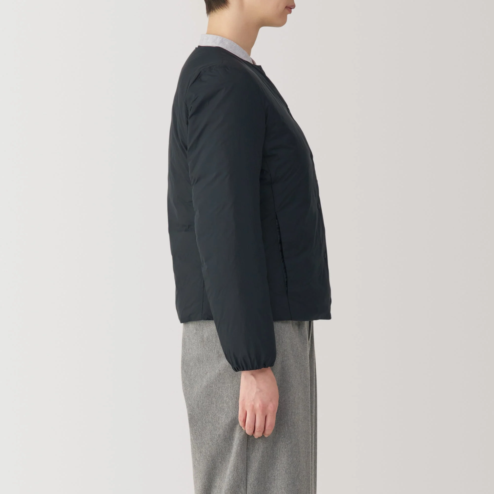 Women's Lightweight Down Collarless Jacket - Image 16