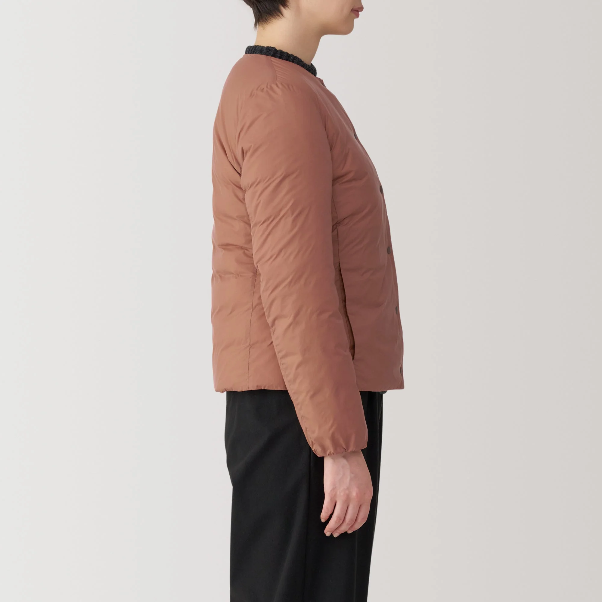 Women's Lightweight Down Collarless Jacket - Image 27