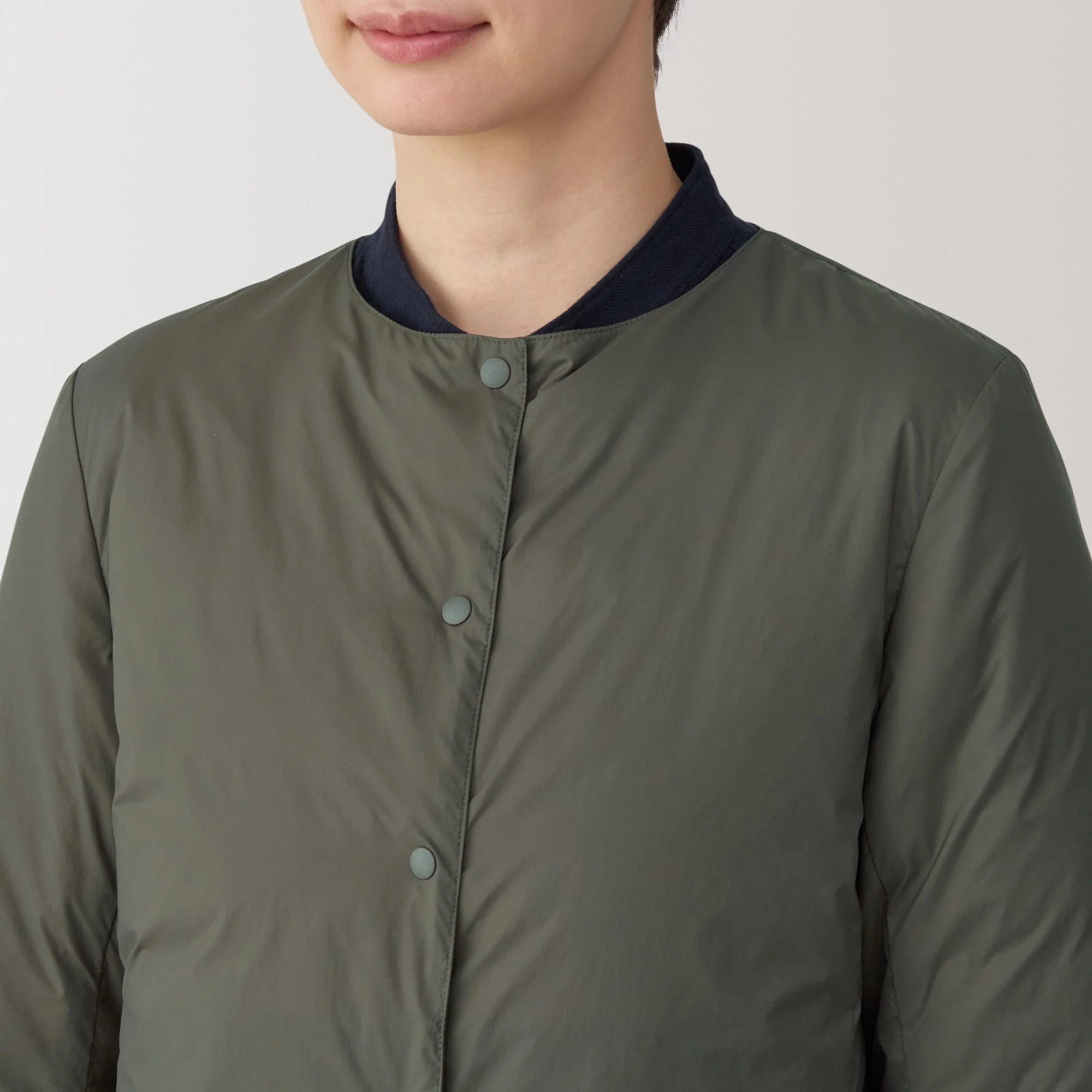 Women's Lightweight Down Collarless Jacket - Image 40